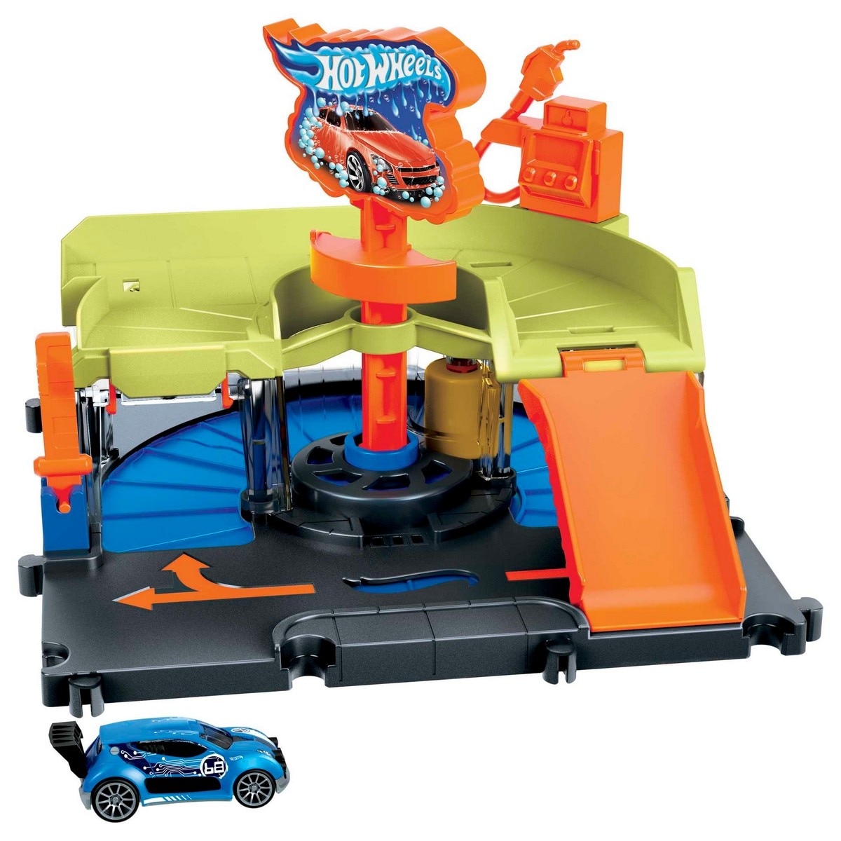Hot Wheels City Centro de la ciudad, surtido de pistas para coches de juguete 9