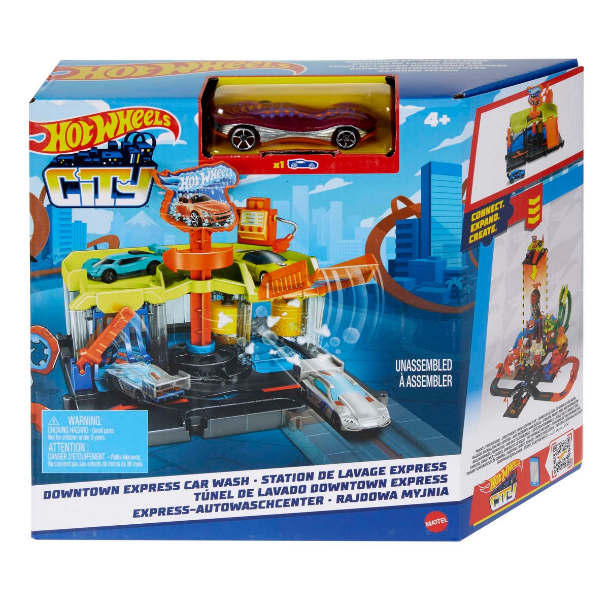 Hot Wheels City Centro de la ciudad, surtido de pistas para coches de juguete 10