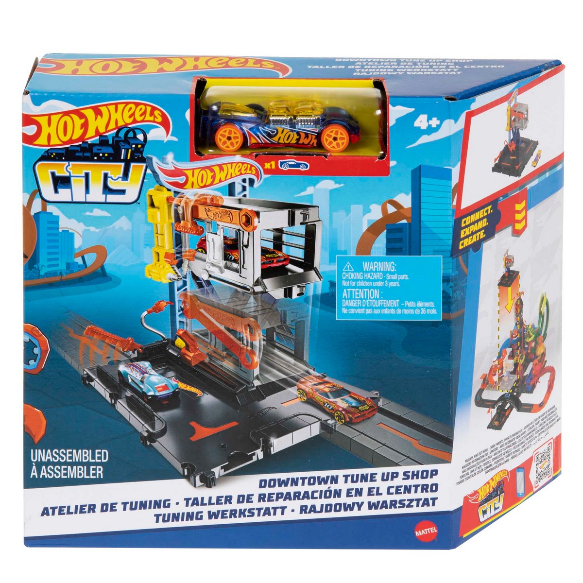 Hot Wheels City Centro de la ciudad, surtido de pistas para coches de juguete 12