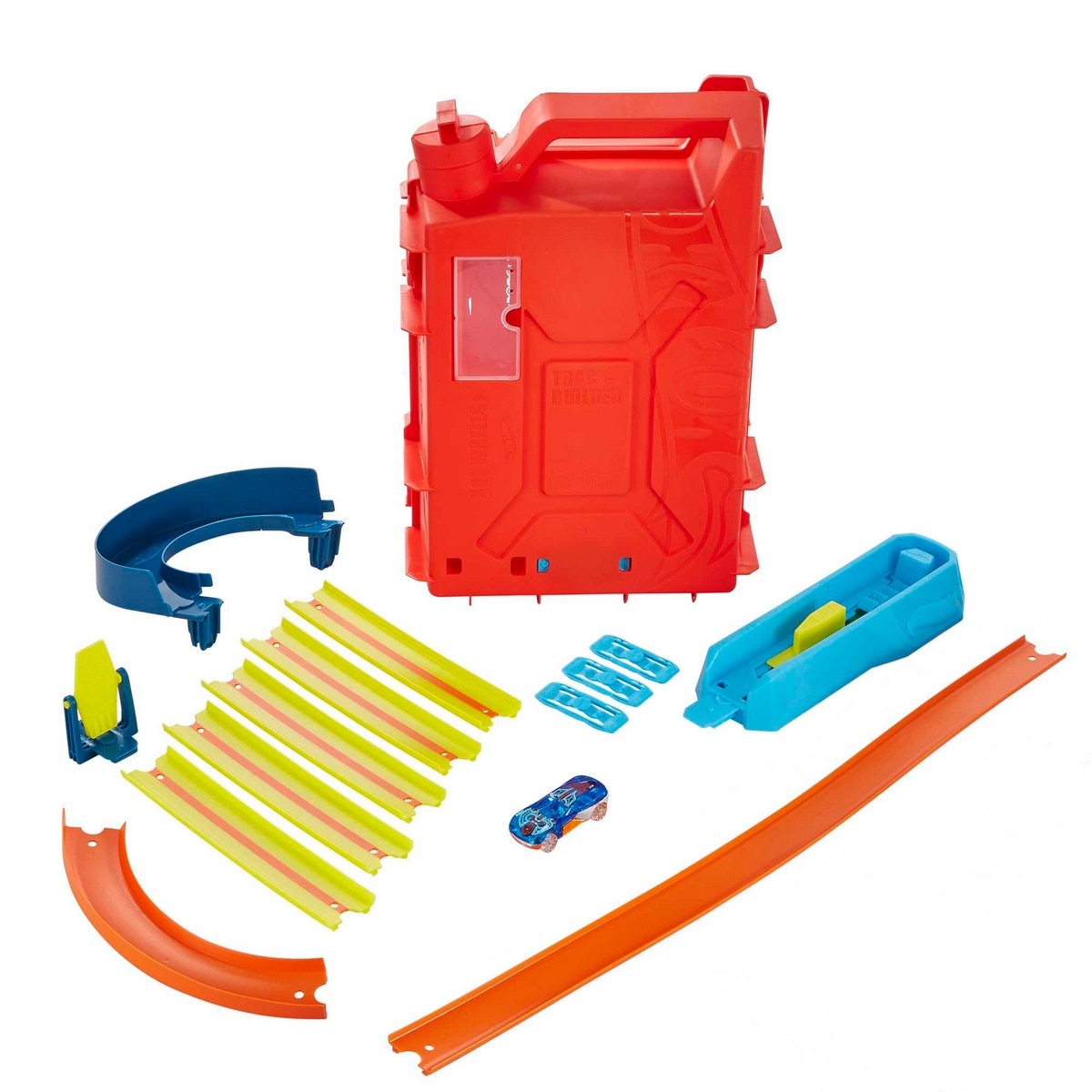 Caja Lata de gasolina Set de pistas para coches de juguete Hot Wheels Track Builder 5