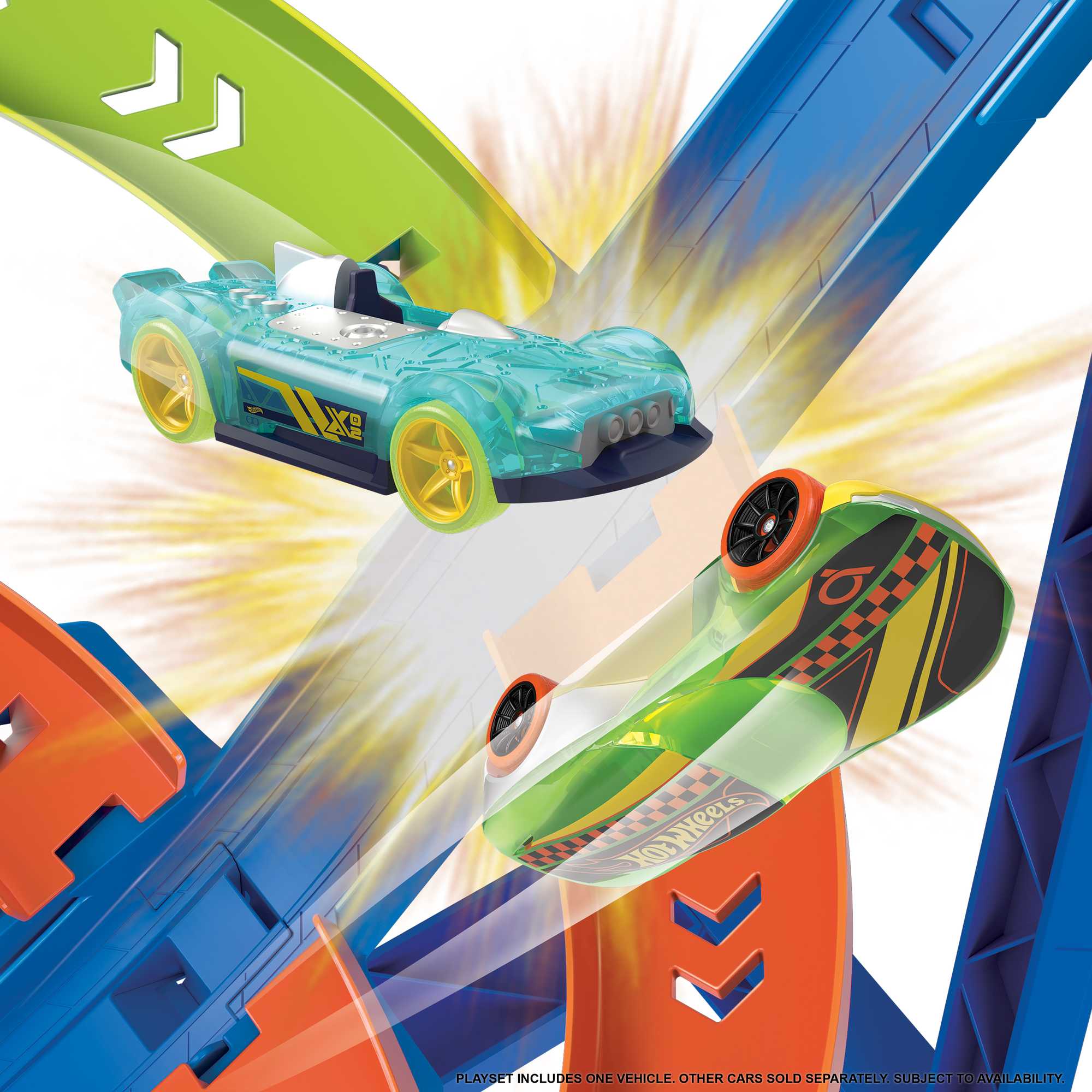Pista para coches Hot Wheels Action Espiral rápida de choque 3