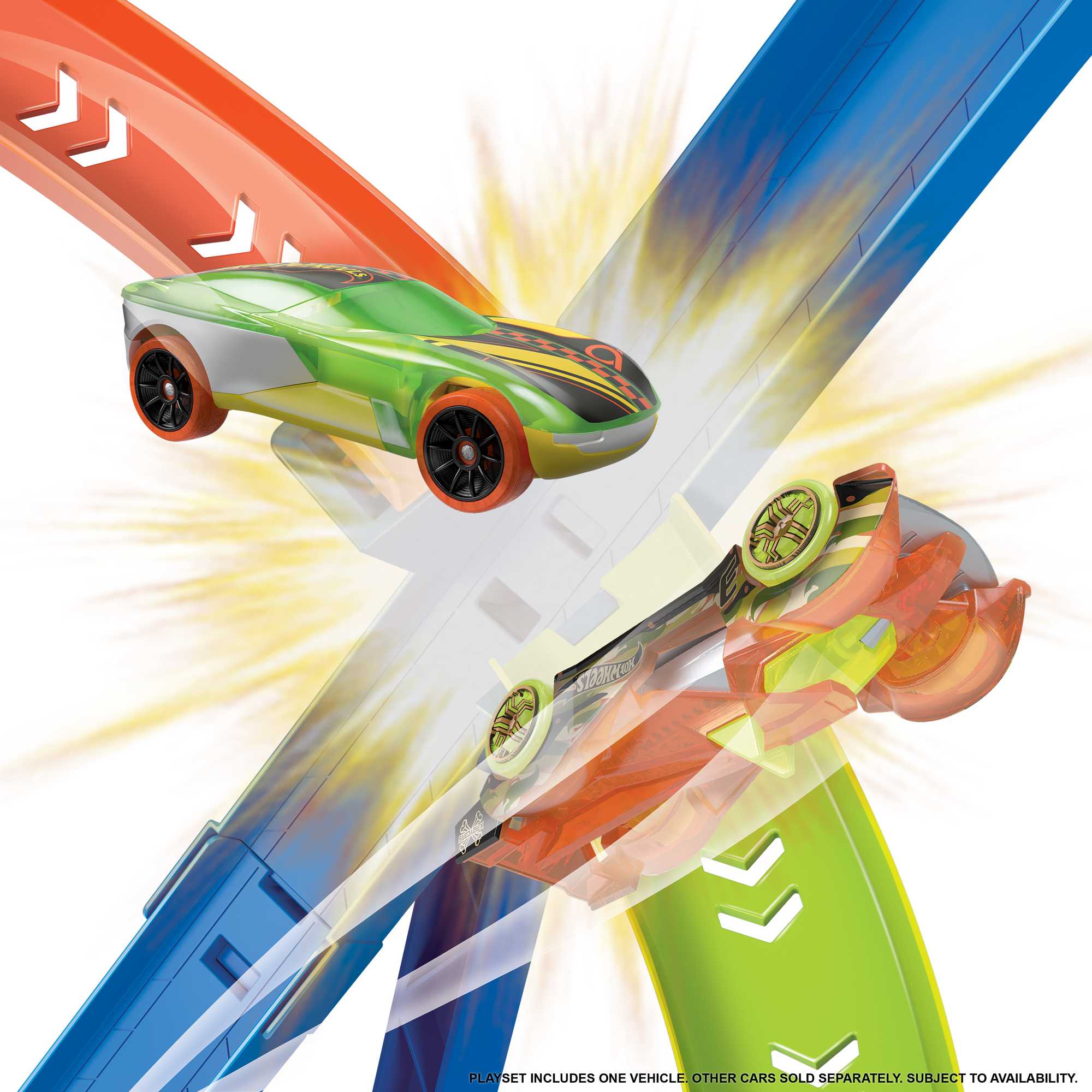Pista para coches Hot Wheels Action Espiral rápida de choque 4