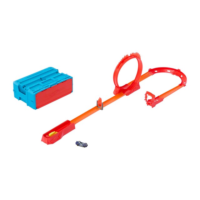 Pista Acrobacias de Fuego para coches de juguete Hot Wheels