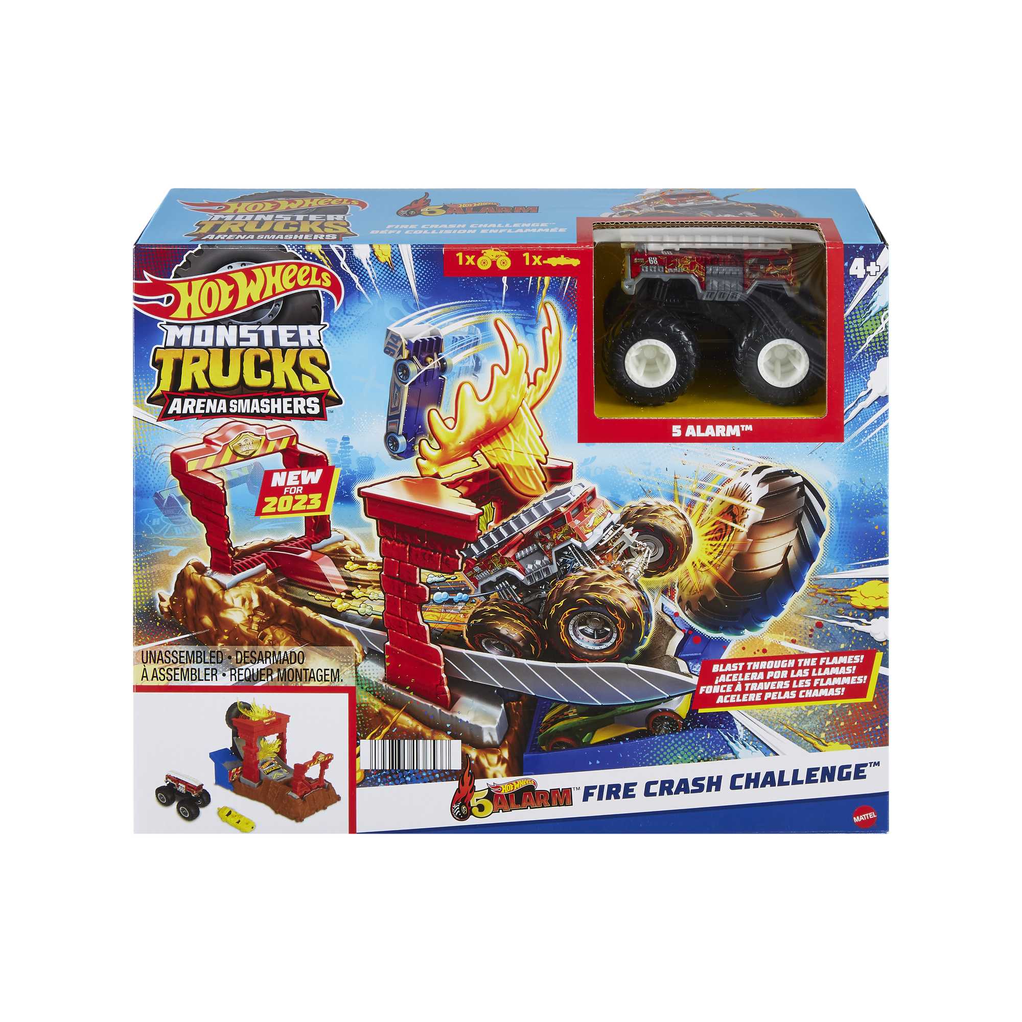 Pista Retos de destrucción para coches de jugueteMonster Trucks  Hot Wheels 3