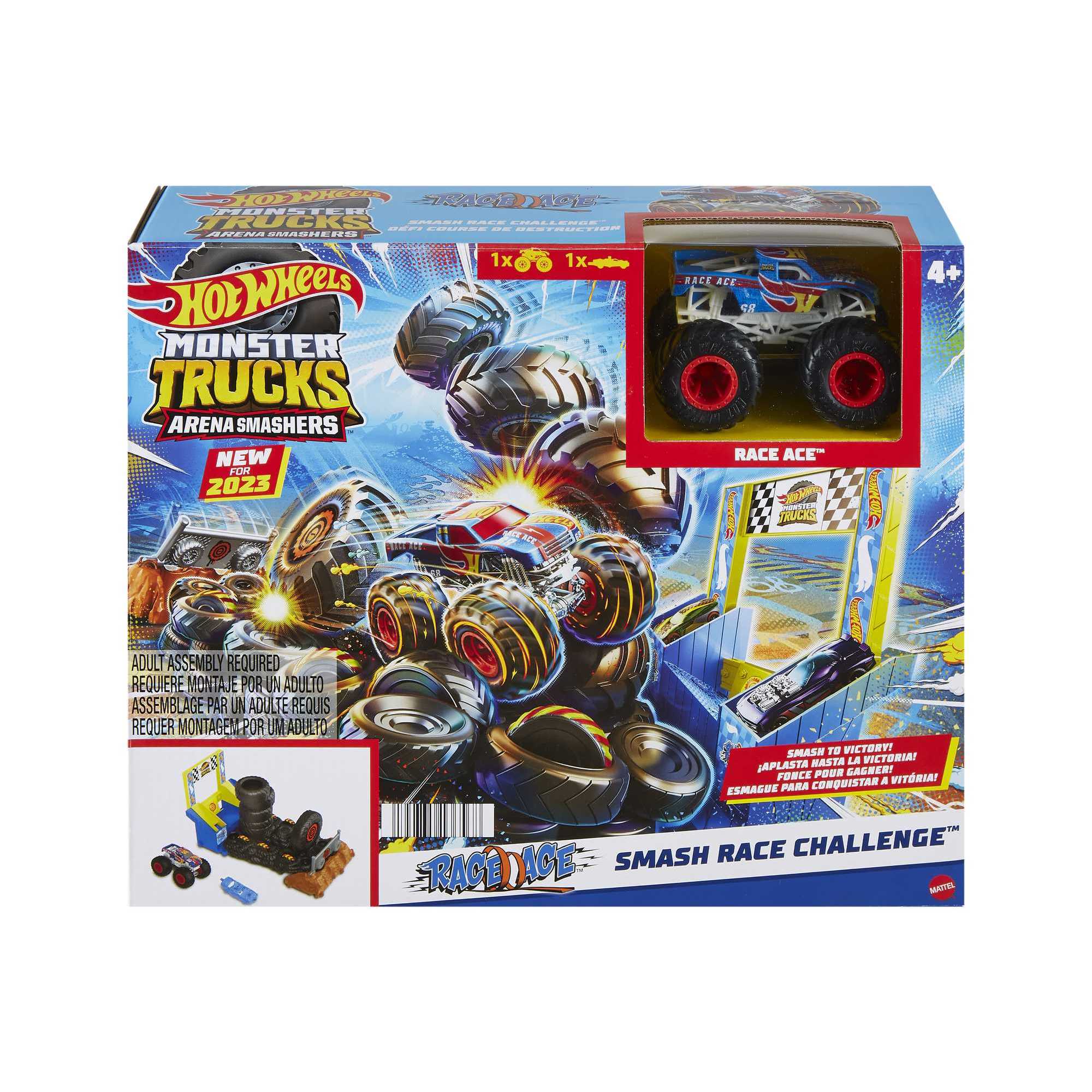 Pista Retos de destrucción para coches de jugueteMonster Trucks  Hot Wheels 4