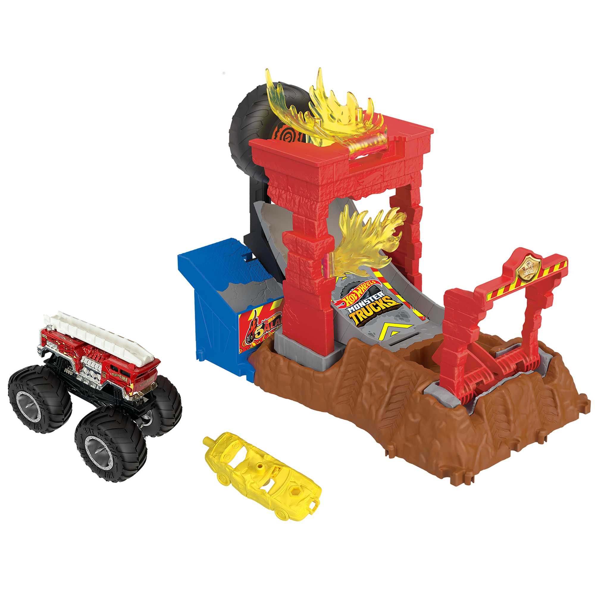 Pista Retos de destrucción para coches de jugueteMonster Trucks  Hot Wheels 8