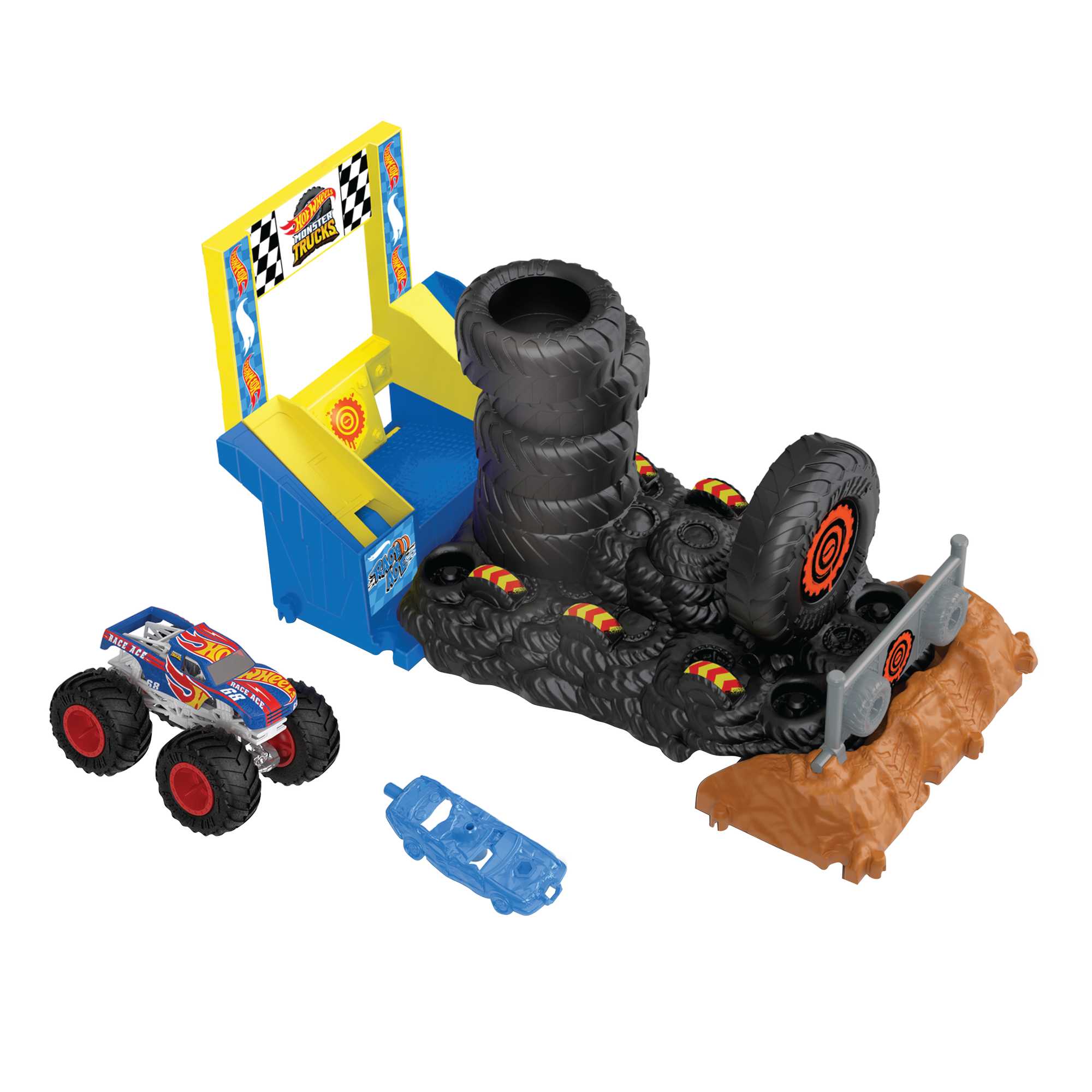 Pista Retos de destrucción para coches de jugueteMonster Trucks  Hot Wheels 9