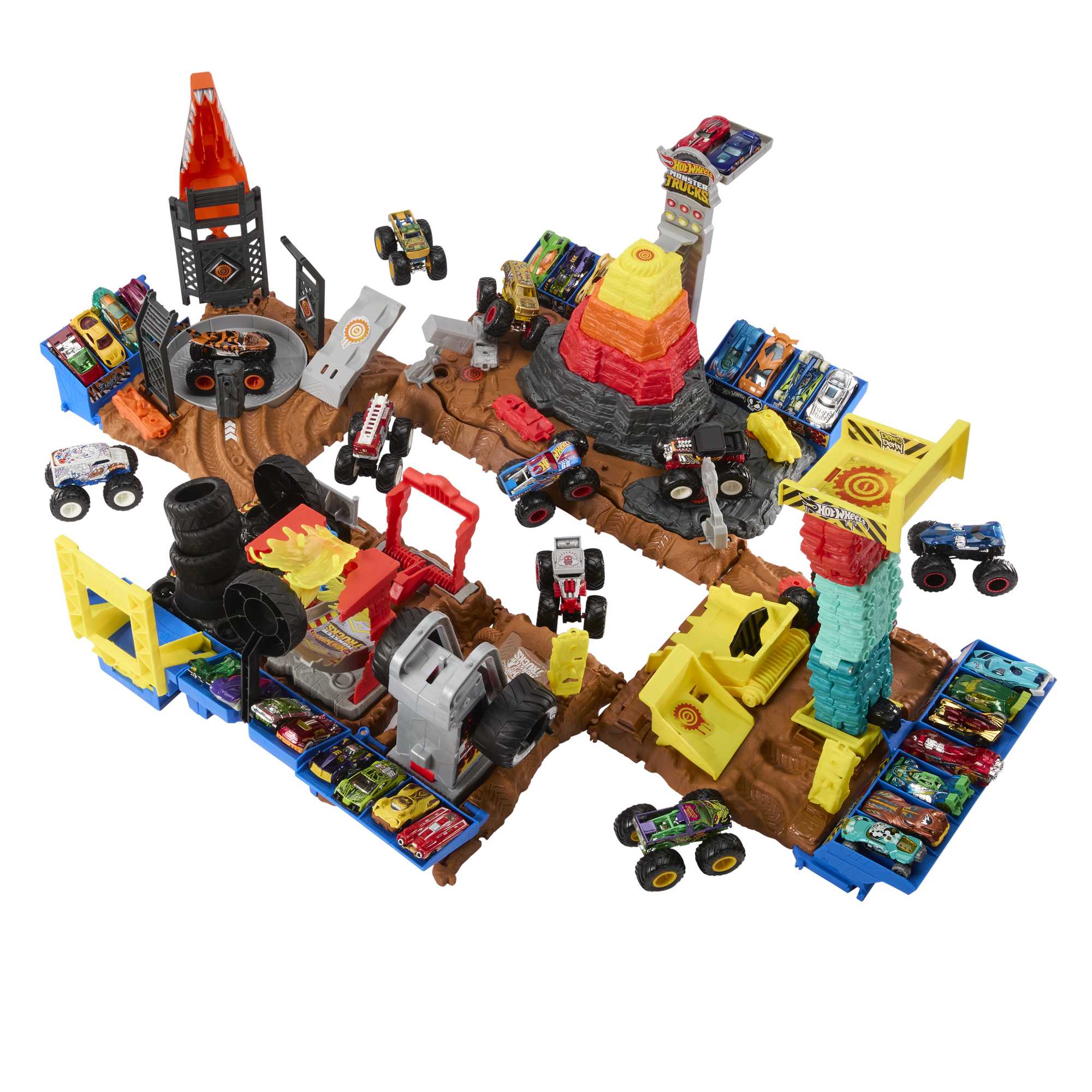 Pista Retos de destrucción para coches de jugueteMonster Trucks  Hot Wheels 10