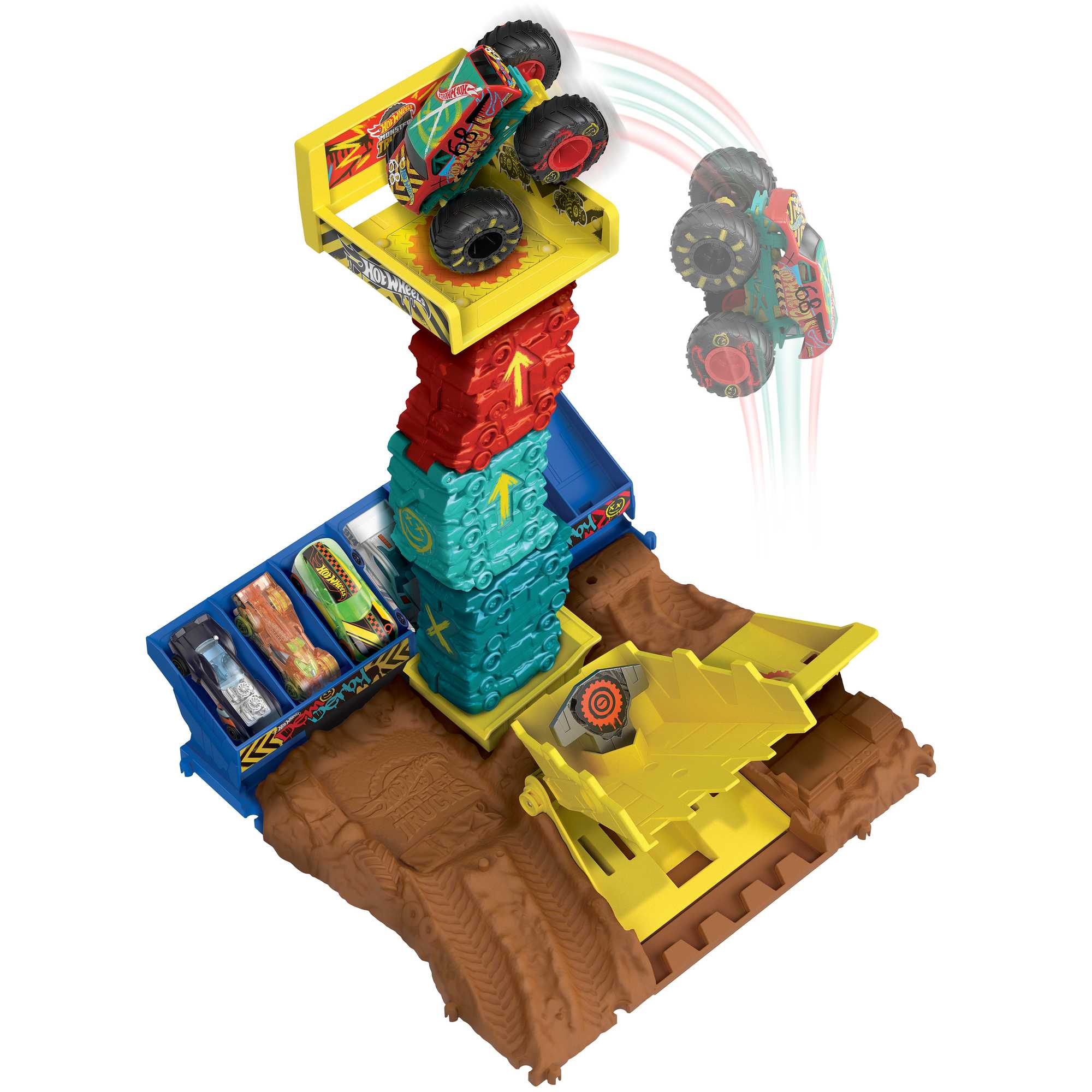 Pista Arena World para coches de juguete Monster Truck Hot Wheels 8