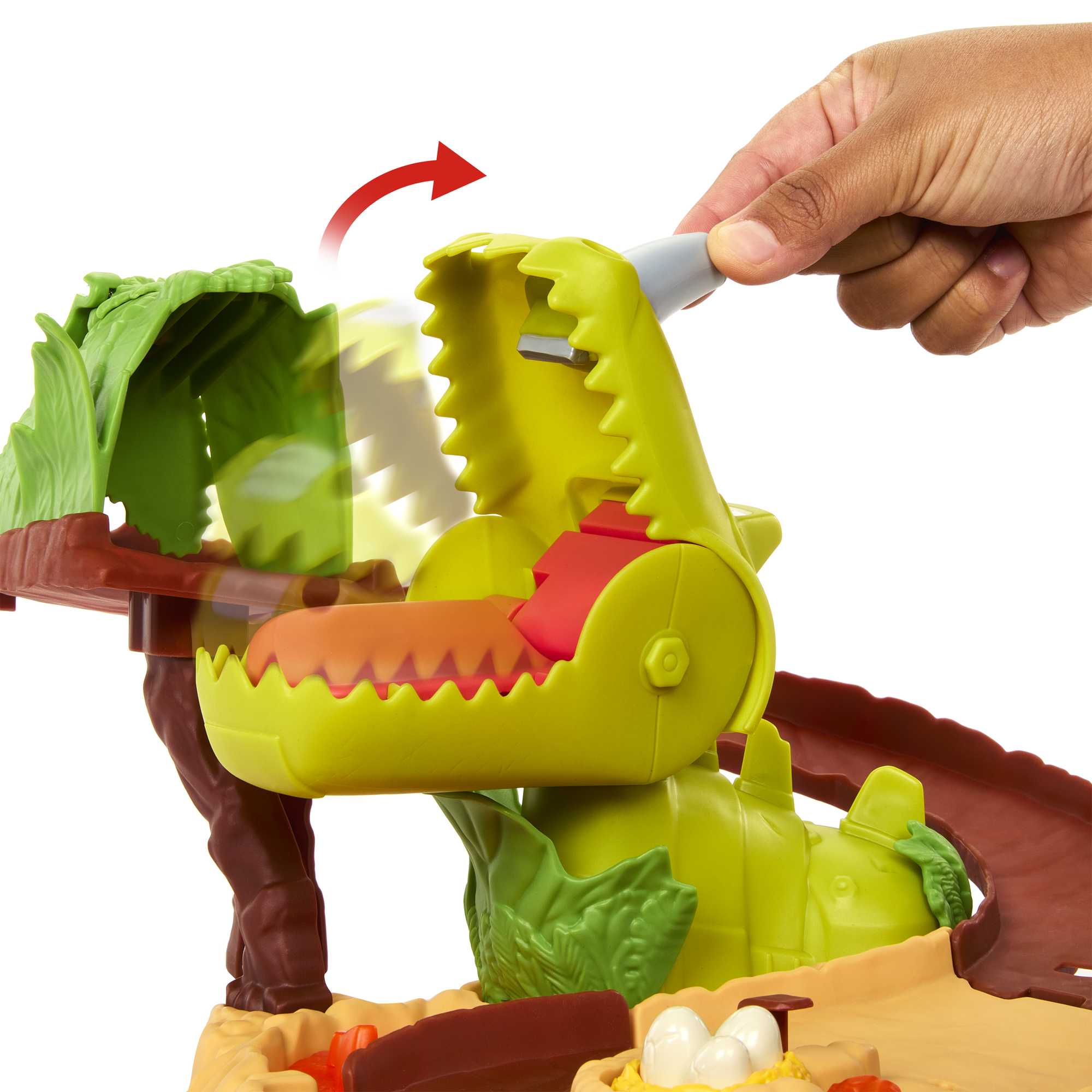 Pista Aventura del dinosaurio para coches de juguete Disney Cars 3
