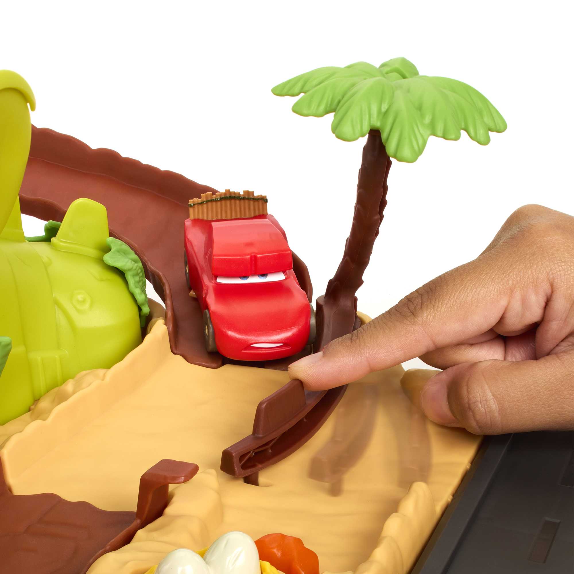 Pista Aventura del dinosaurio para coches de juguete Disney Cars 5