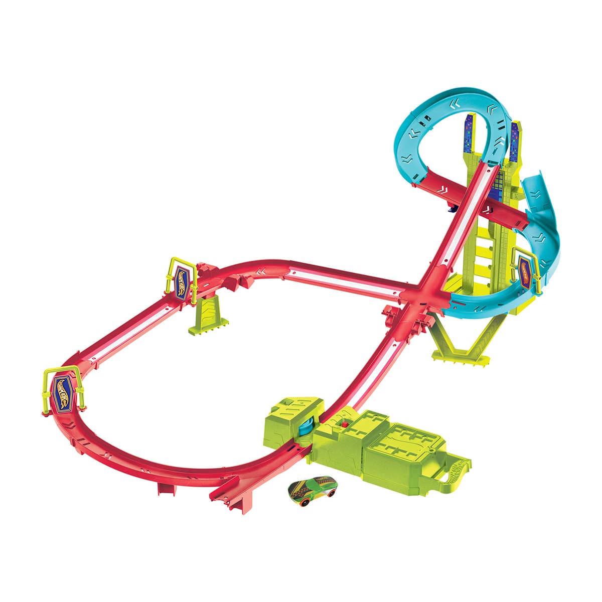 Pista para coches de juguete surtidos Circuito a toda velocidad Neon Speeders Hot Wheels 1
