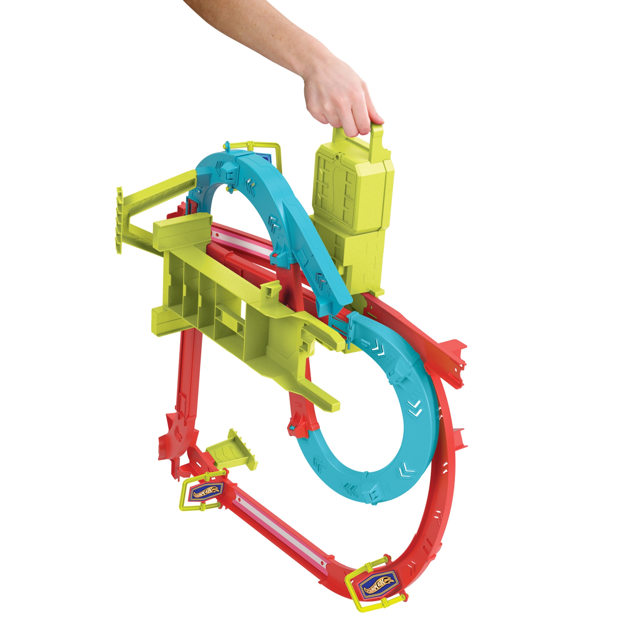 Pista para coches de juguete surtidos Circuito a toda velocidad Neon Speeders Hot Wheels 5