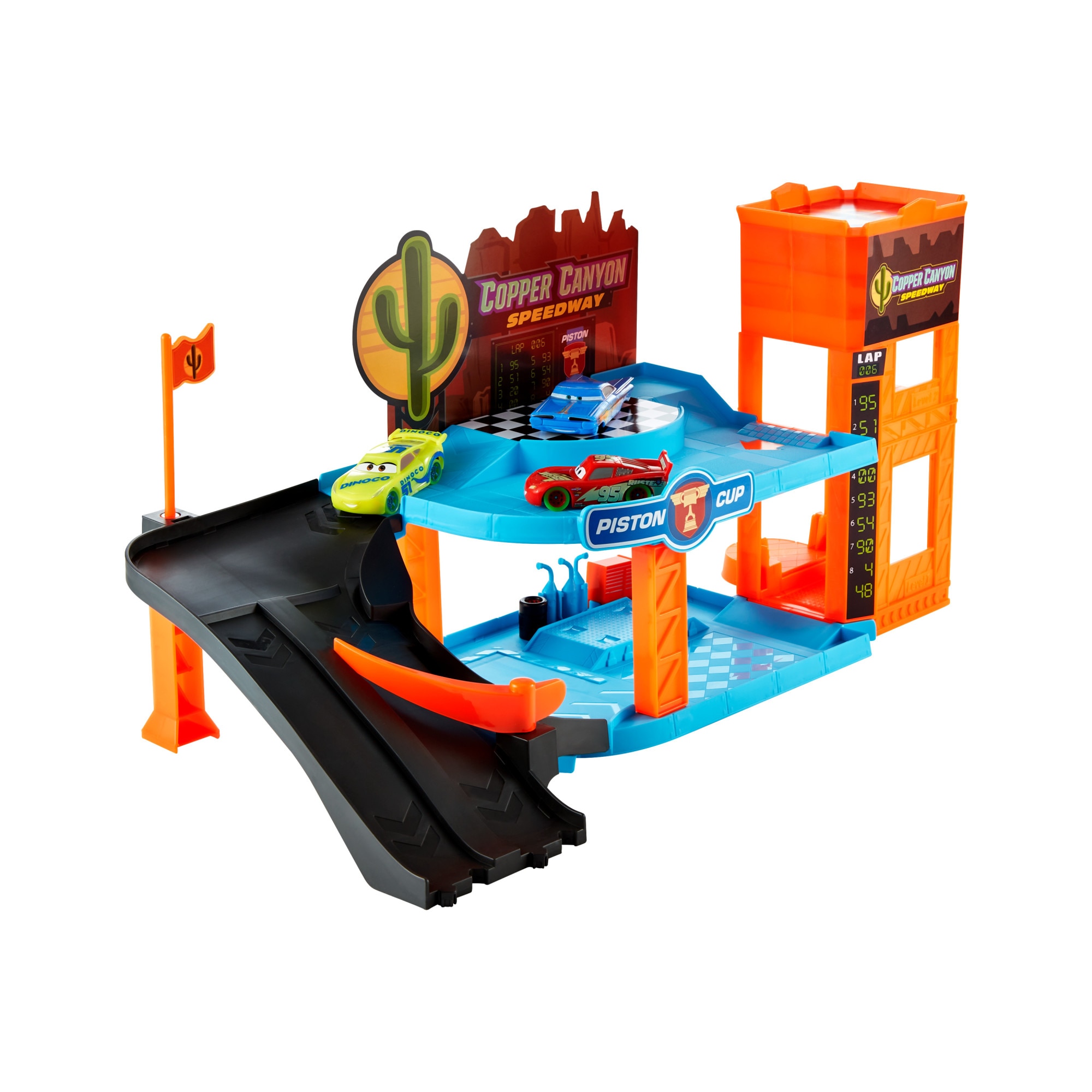 Pista para coches de juguete surtido Night Racing Garaje Disney Pixar Cars Mattel 2