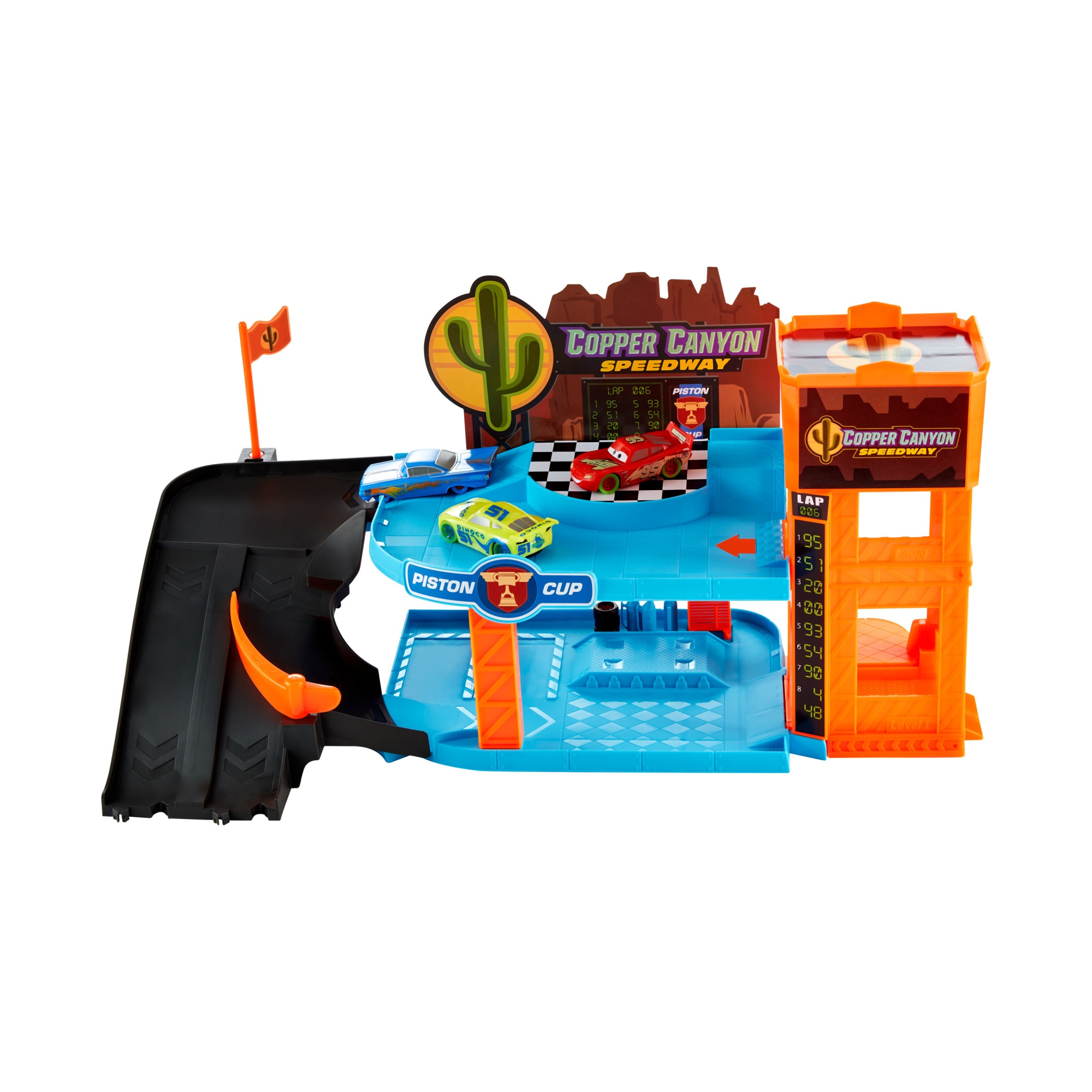 Pista para coches de juguete surtido Night Racing Garaje Disney Pixar Cars Mattel 3