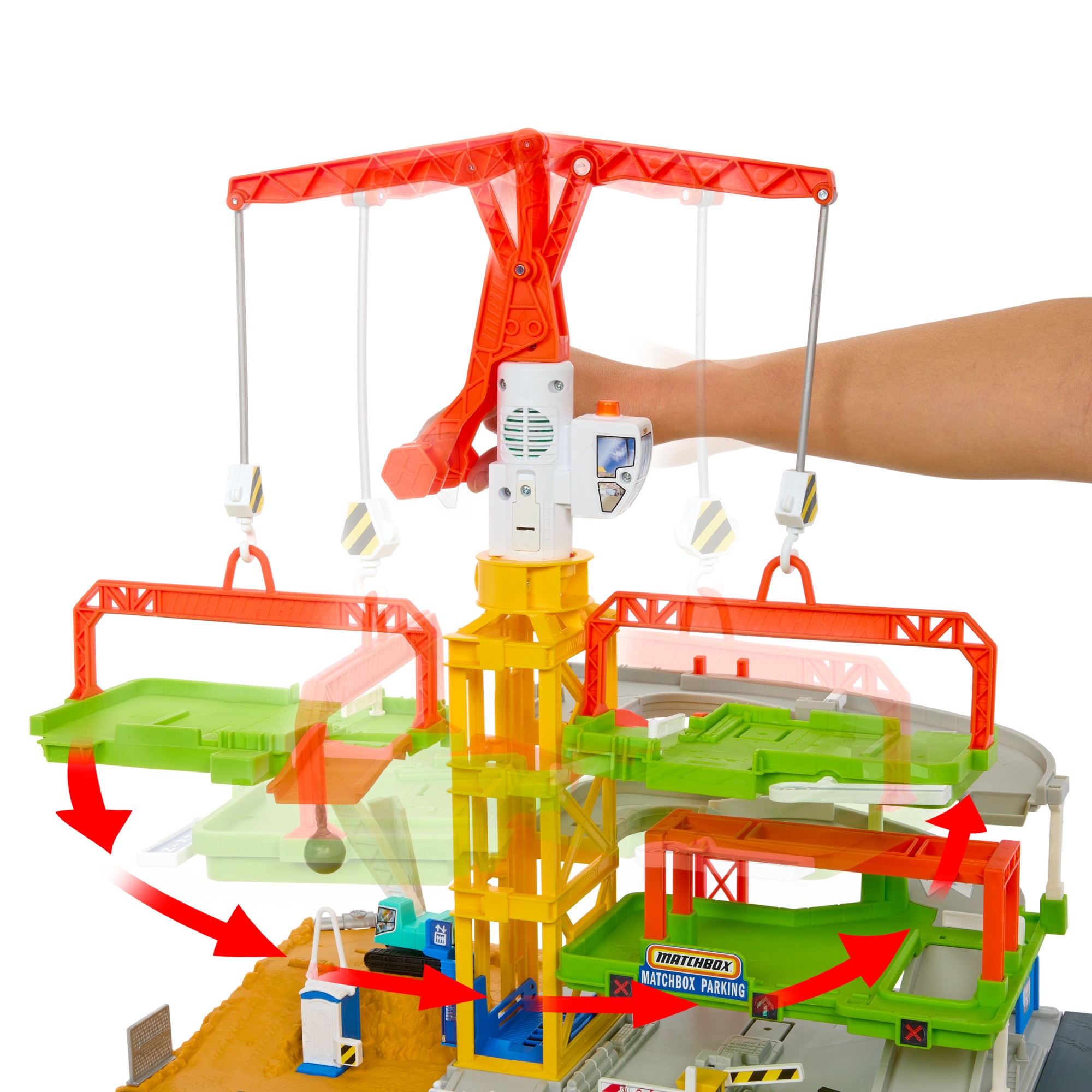 Pista para coches de juguete surtido Zona de construcción Matchbox Action Drivers Mattel 2