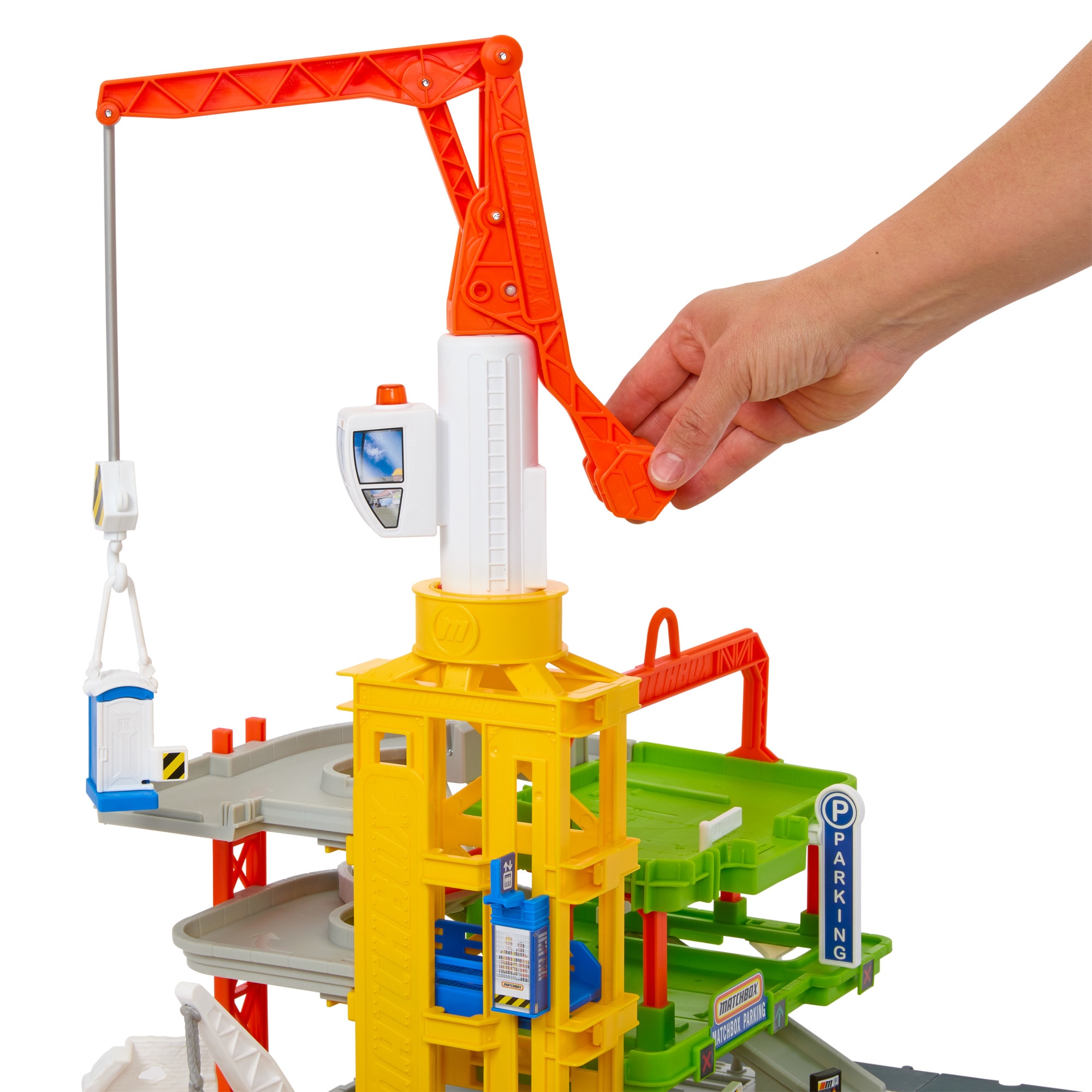 Pista para coches de juguete surtido Zona de construcción Matchbox Action Drivers Mattel 4