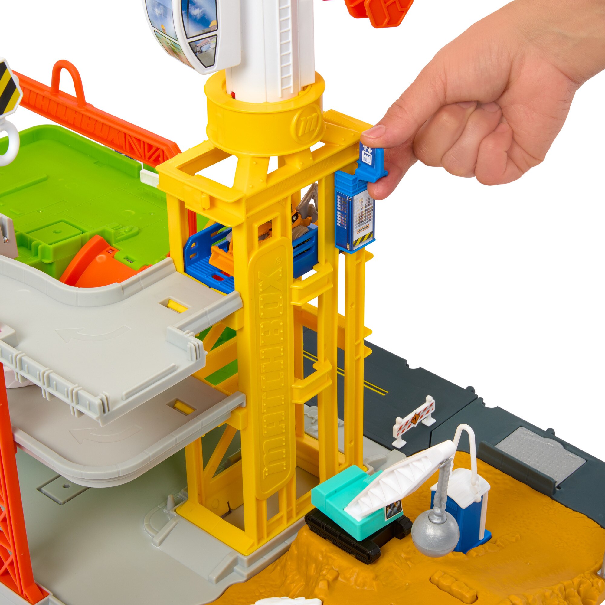 Pista para coches de juguete surtido Zona de construcción Matchbox Action Drivers Mattel 5