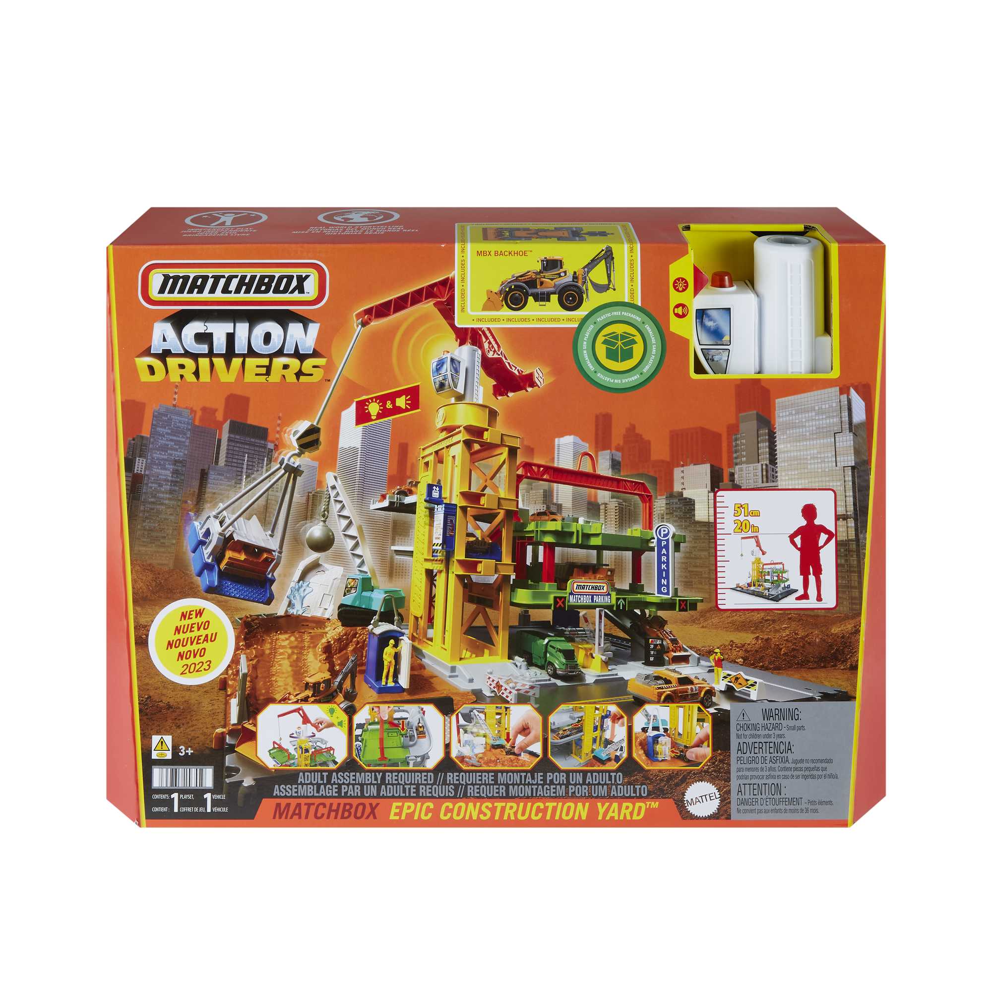 Pista para coches de juguete surtido Zona de construcción Matchbox Action Drivers Mattel 6