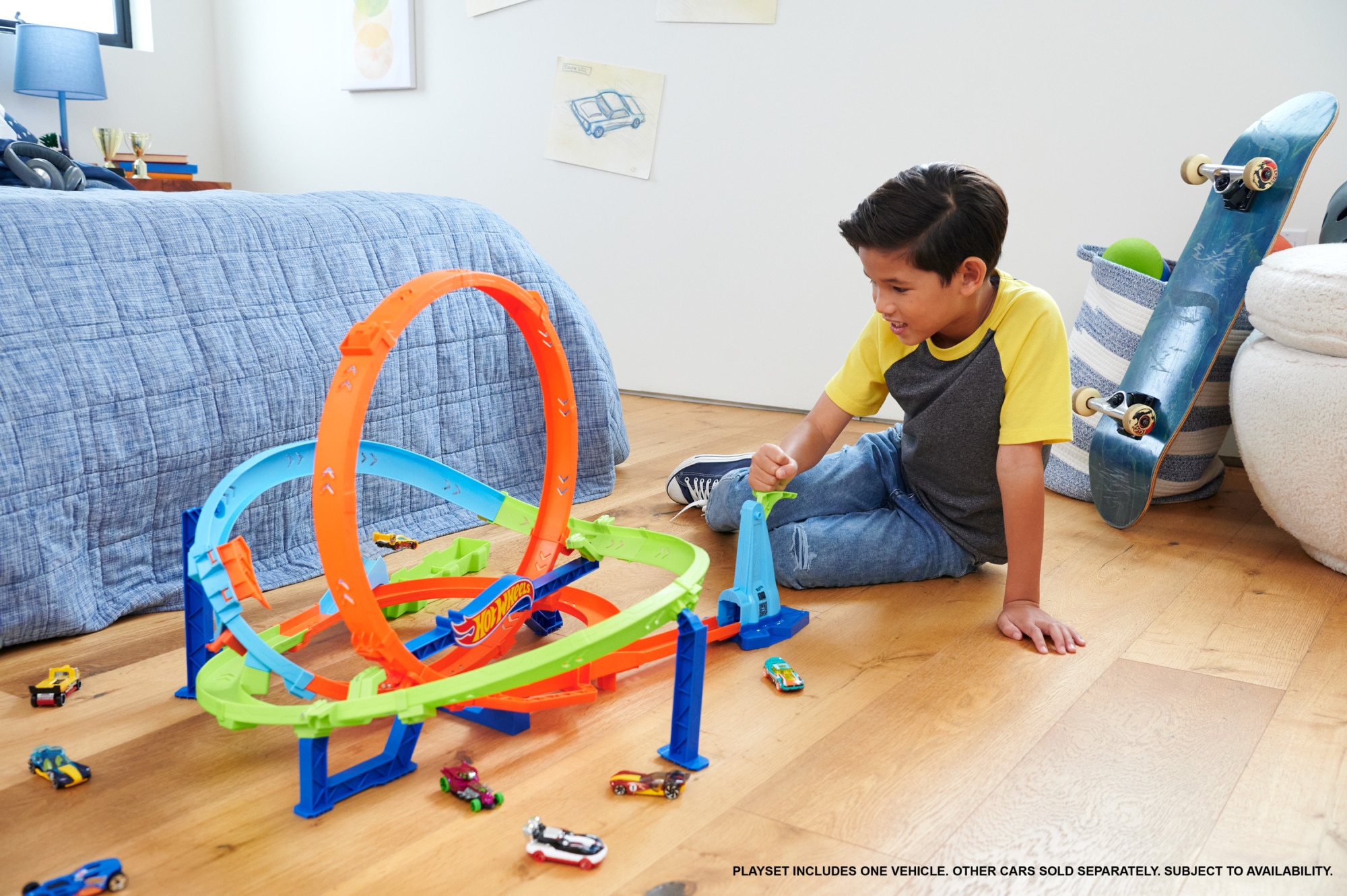 Pista para coches de juguete Ciclón Looping Extremo Hot Wheels Action 2