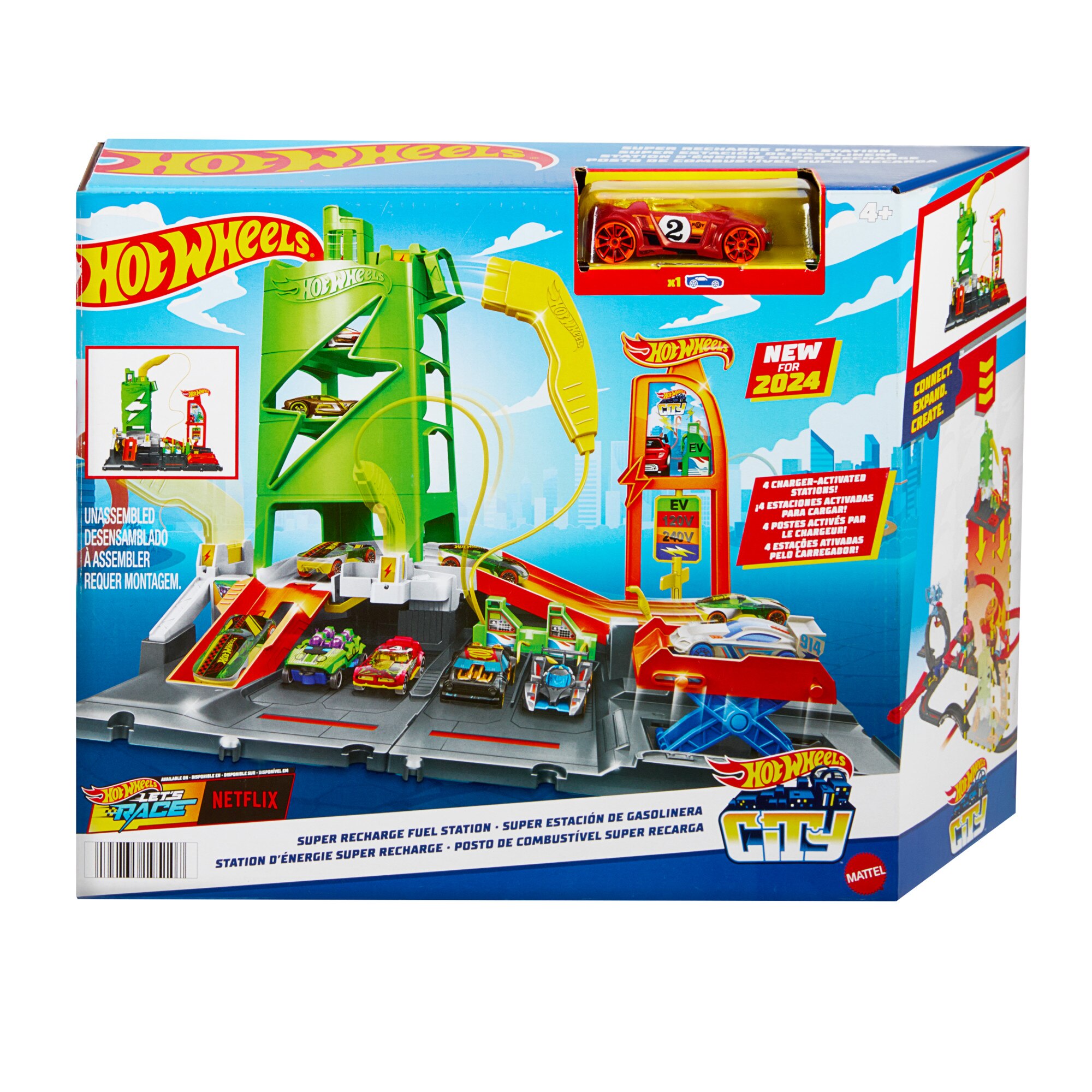 Estação de Carregamento de Eléctricos Hot Wheels City 6