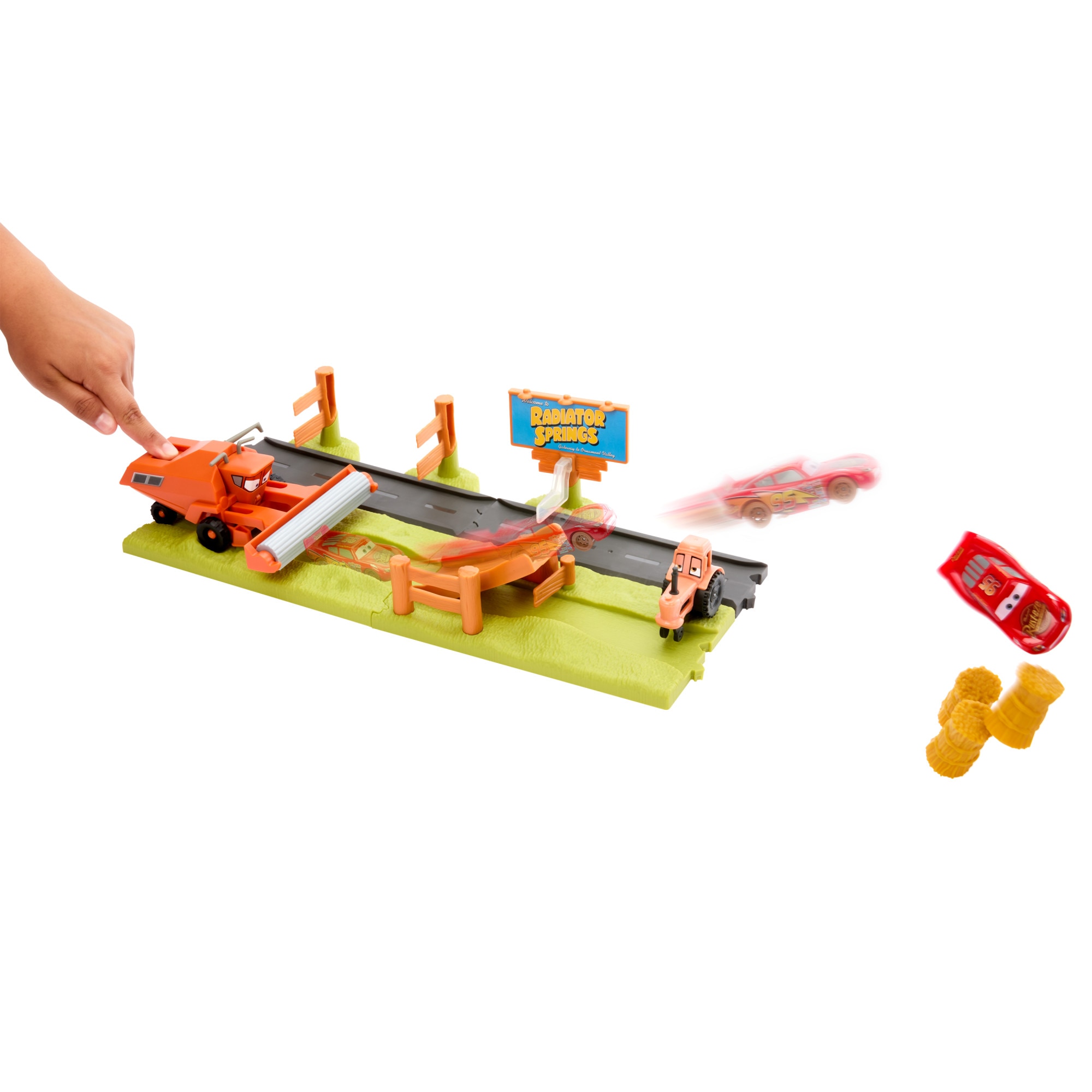 Pista para coches de juguete con personajes y accesorios Huida de Frank Disney Pixar Cars Mattel 3