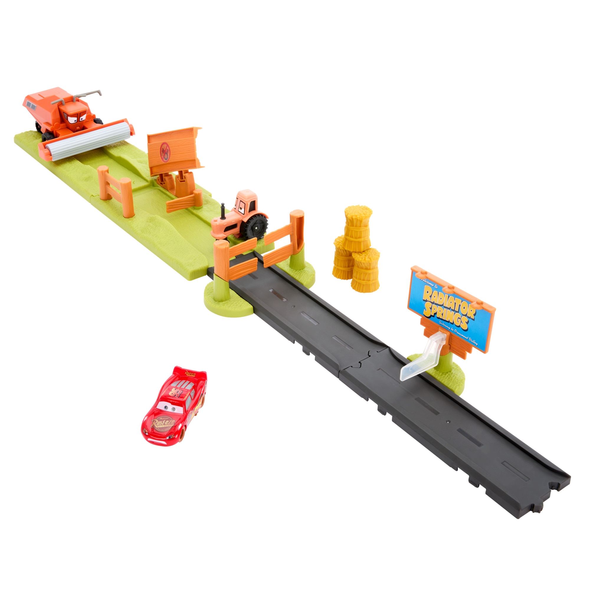 Pista para coches de juguete con personajes y accesorios Huida de Frank Disney Pixar Cars Mattel 4