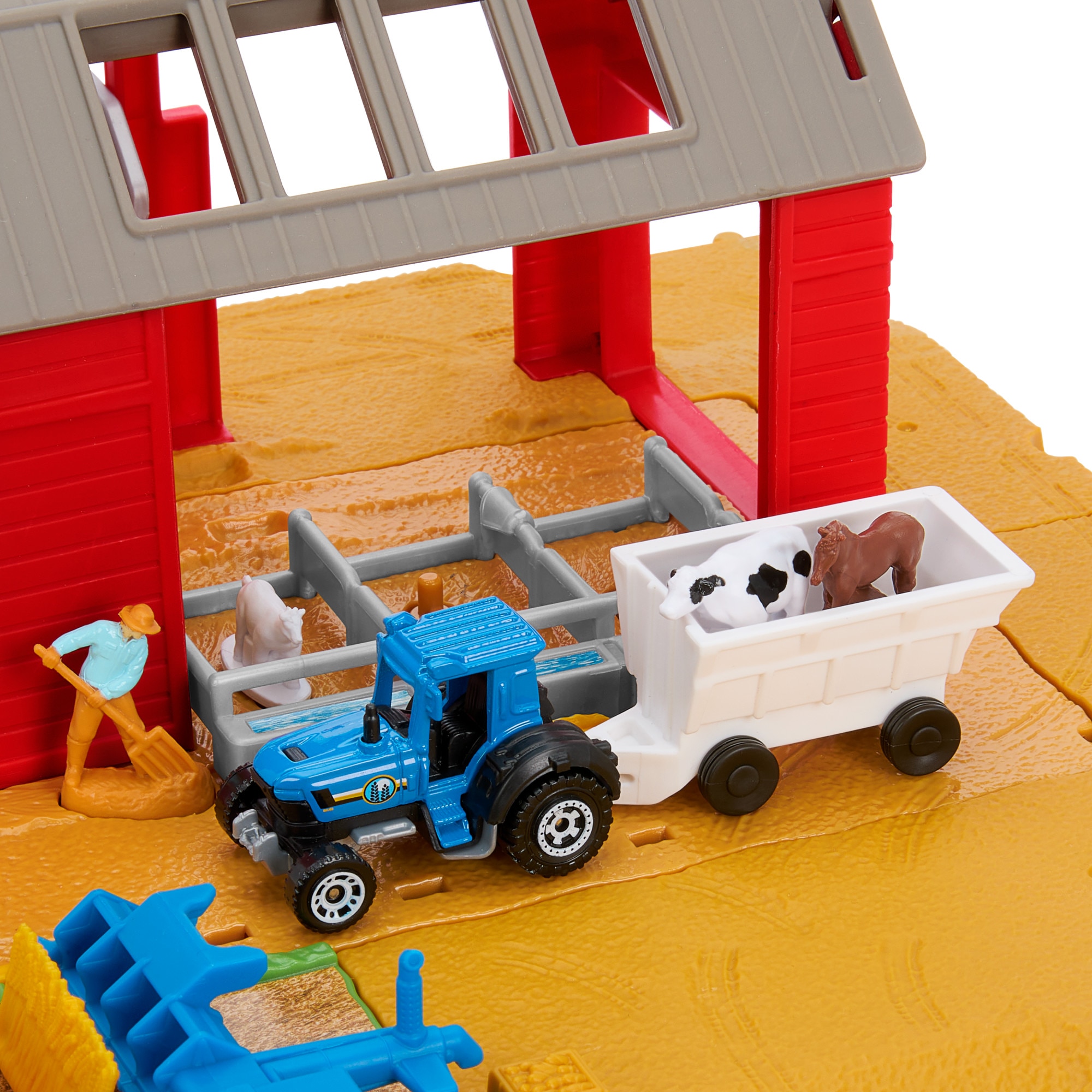 Set de juego con pistas para coches de juguete Granja con cosechas Matchbox 4