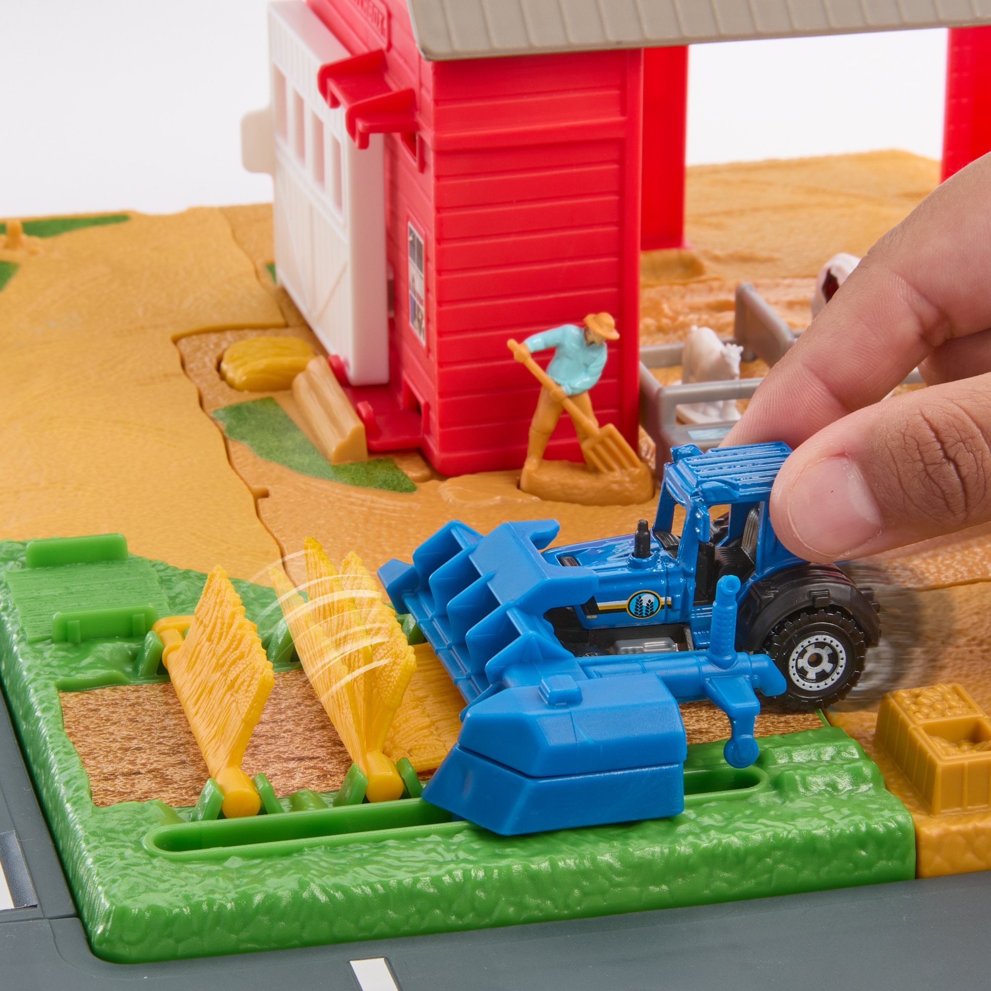 Set de juego con pistas para coches de juguete Granja con cosechas Matchbox 6