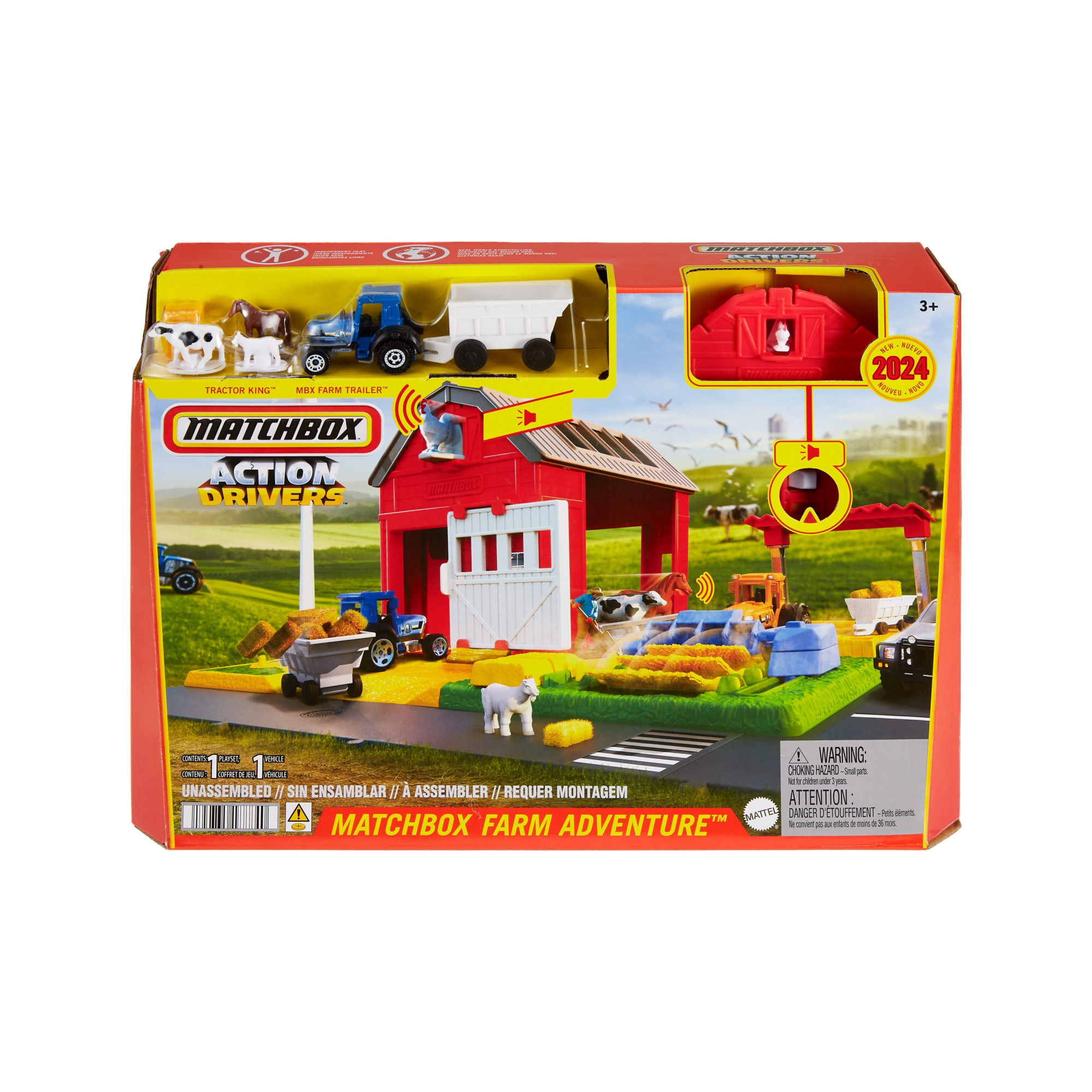Set de juego con pistas para coches de juguete Granja con cosechas Matchbox 7