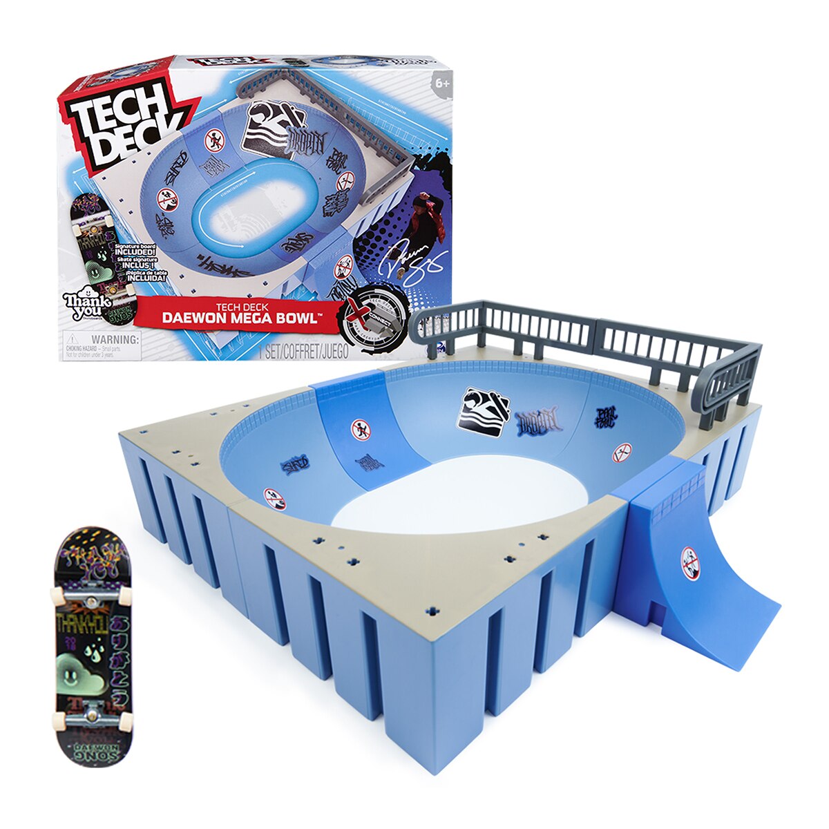 Tech Deck – Juego de rampas Daewon Mega Bowl Tech Deck.