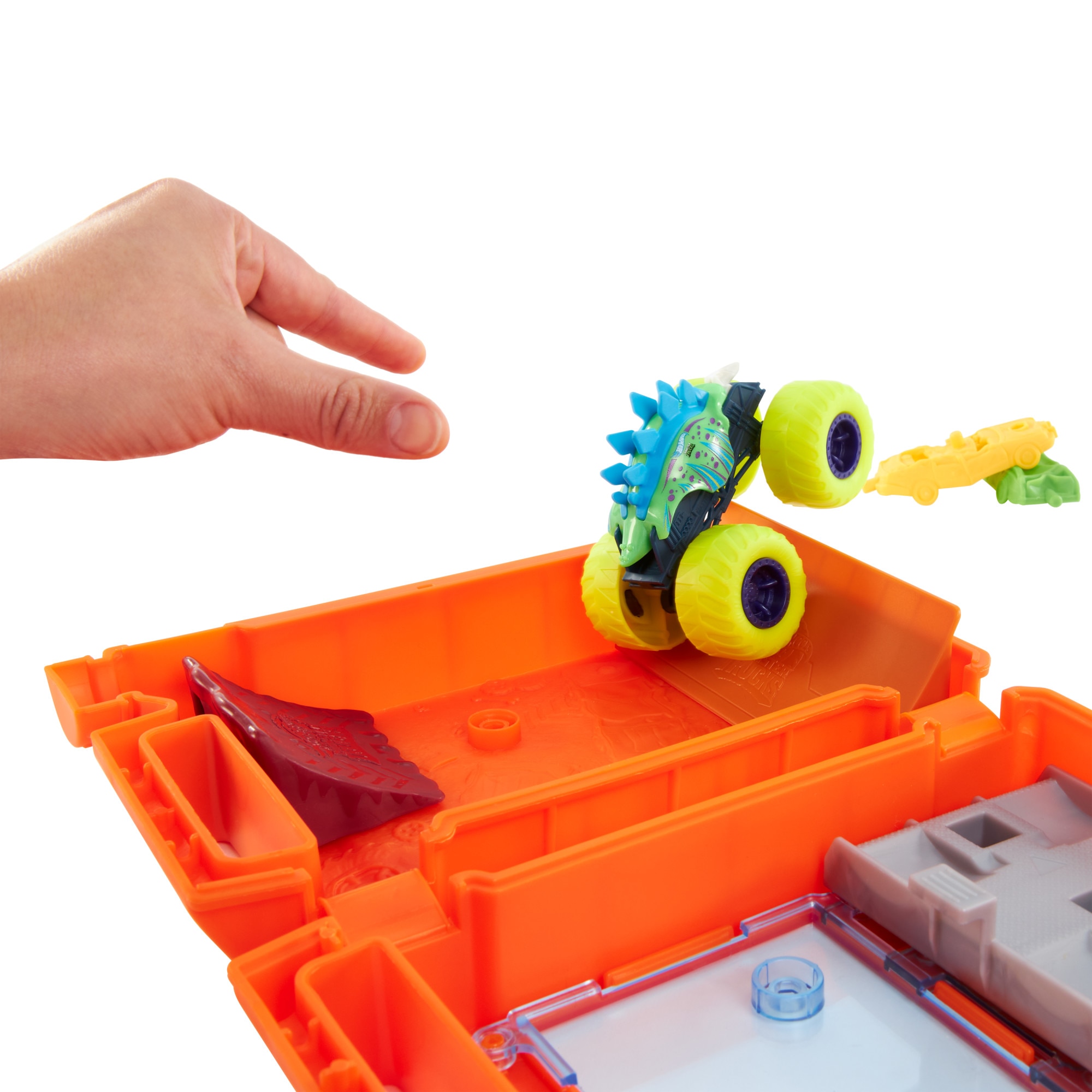 Pista para coches de juguete Reposta y arranca Monster Trucks Hot Wheels 4