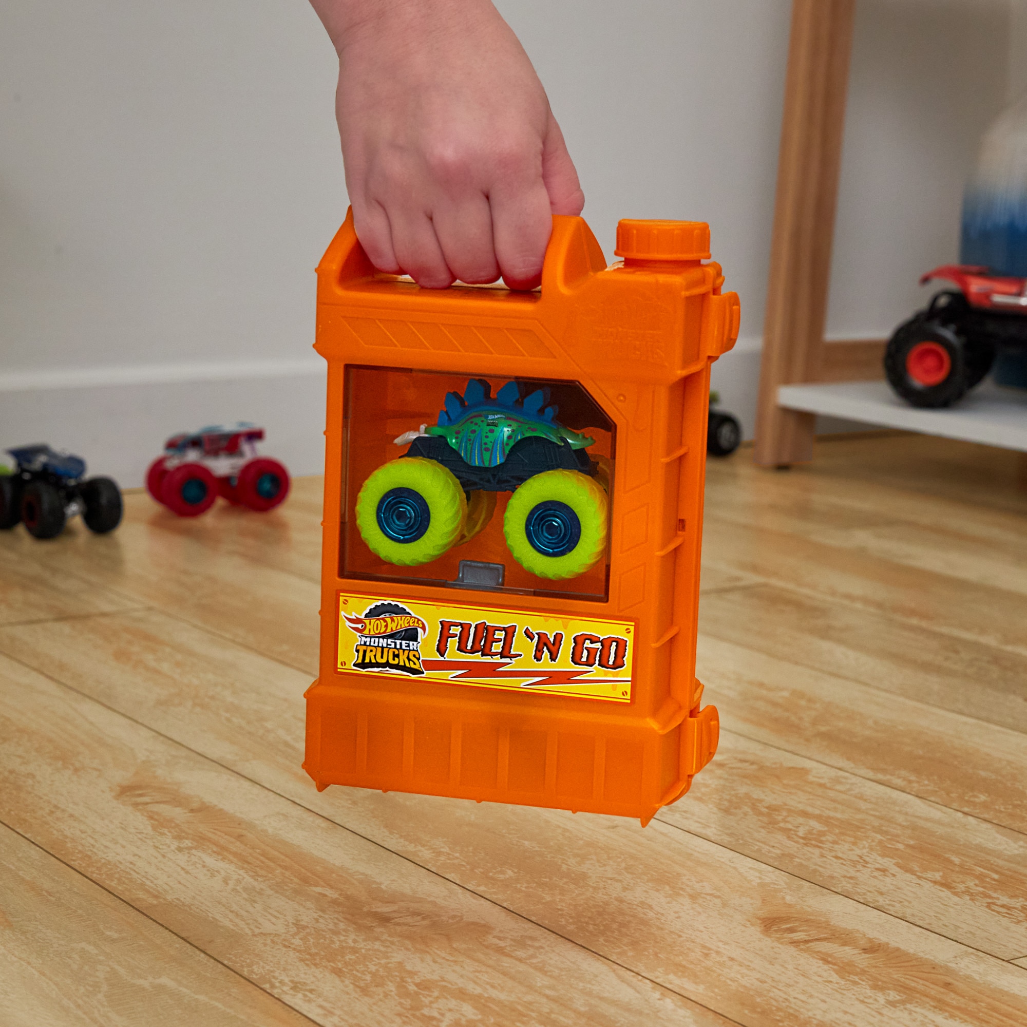 Pista para coches de juguete Reposta y arranca Monster Trucks Hot Wheels 5