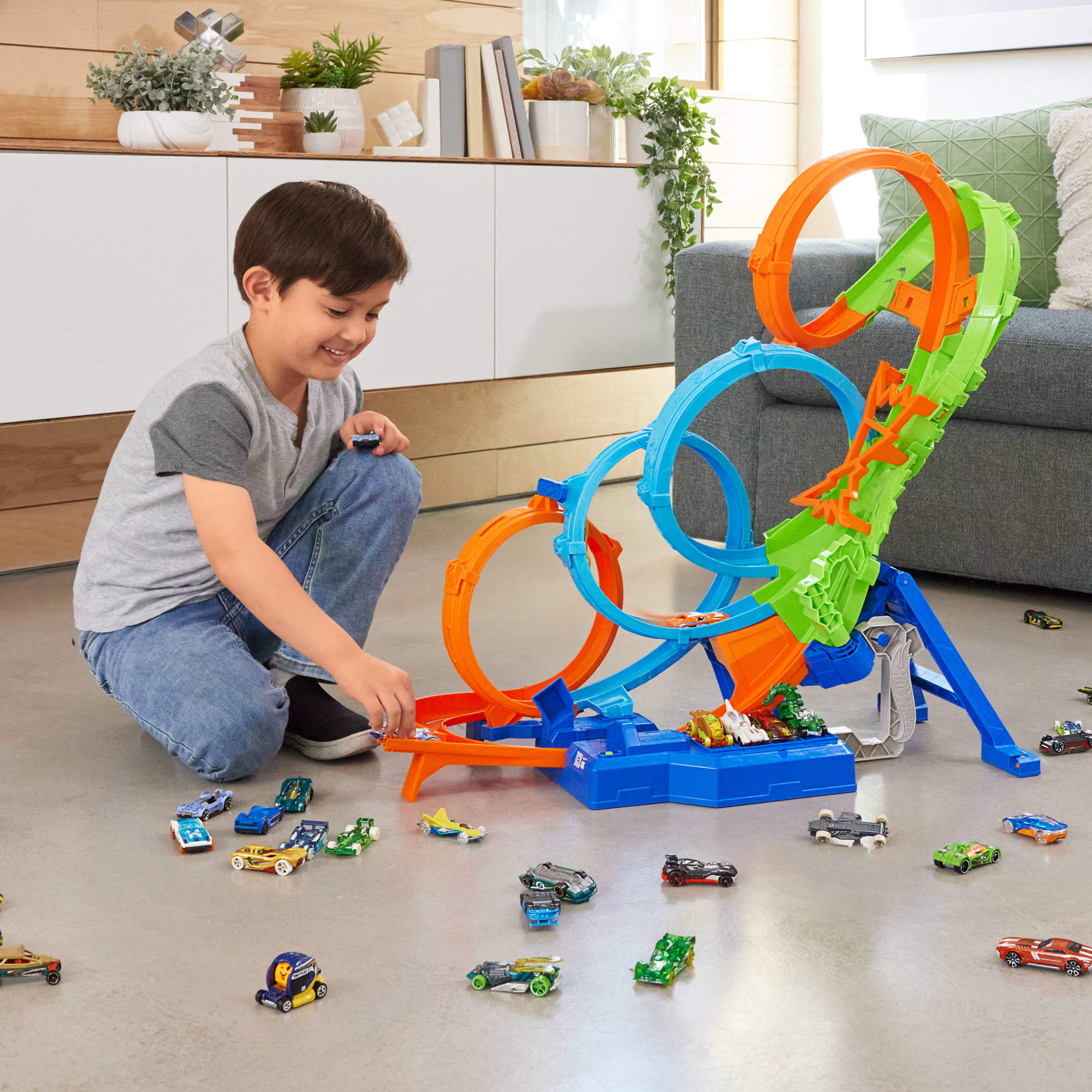 Conjunto de pista 4-Loop Crash-Out Hot Wheels 3