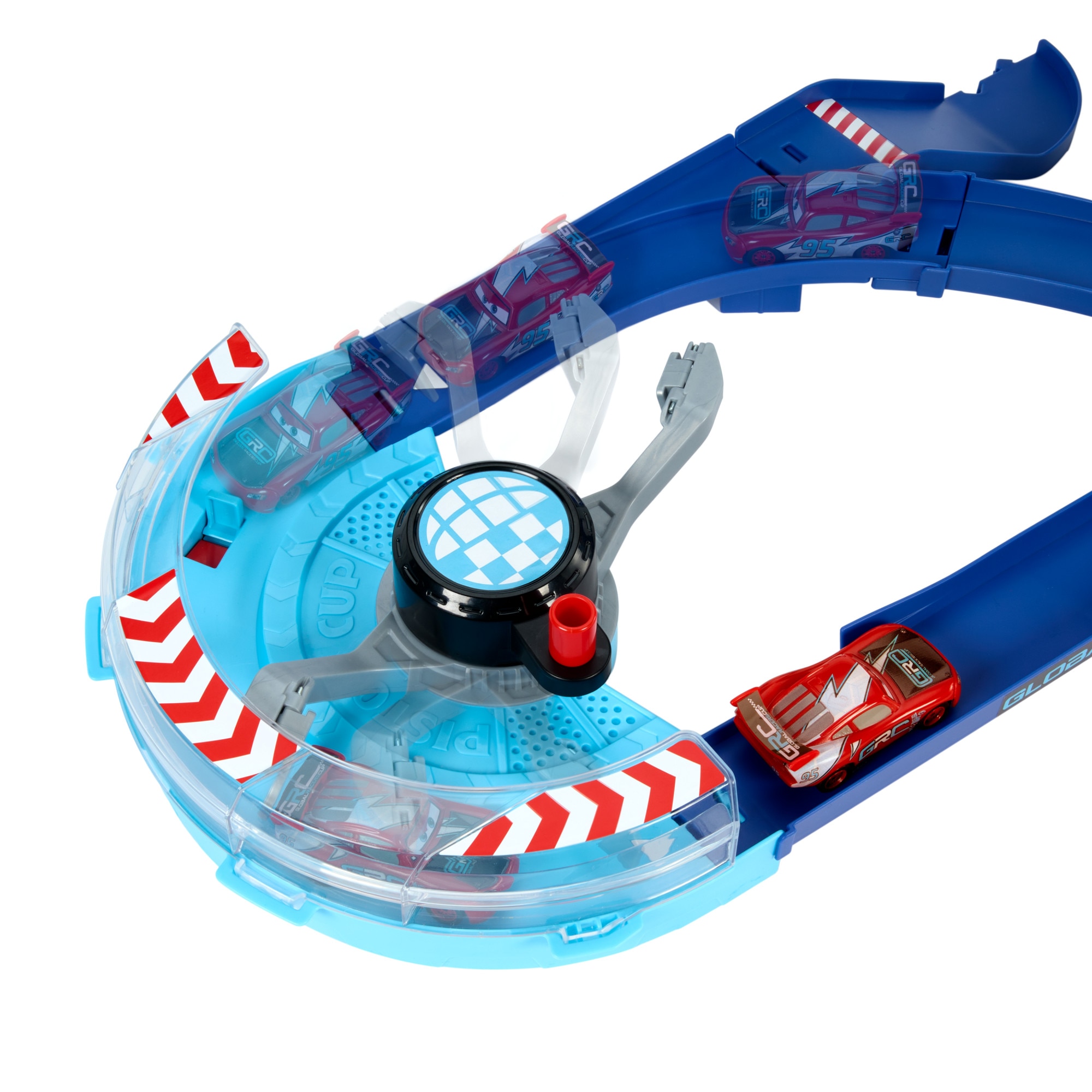 Pista para coches de juguete Global Racers Cup Pista de salto GRC Disney Pixar Cars Mattel 6