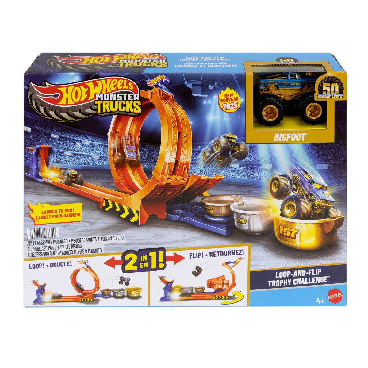 Trofeo Challenge de loopings y giros Bigfoot Hot Wheels 7