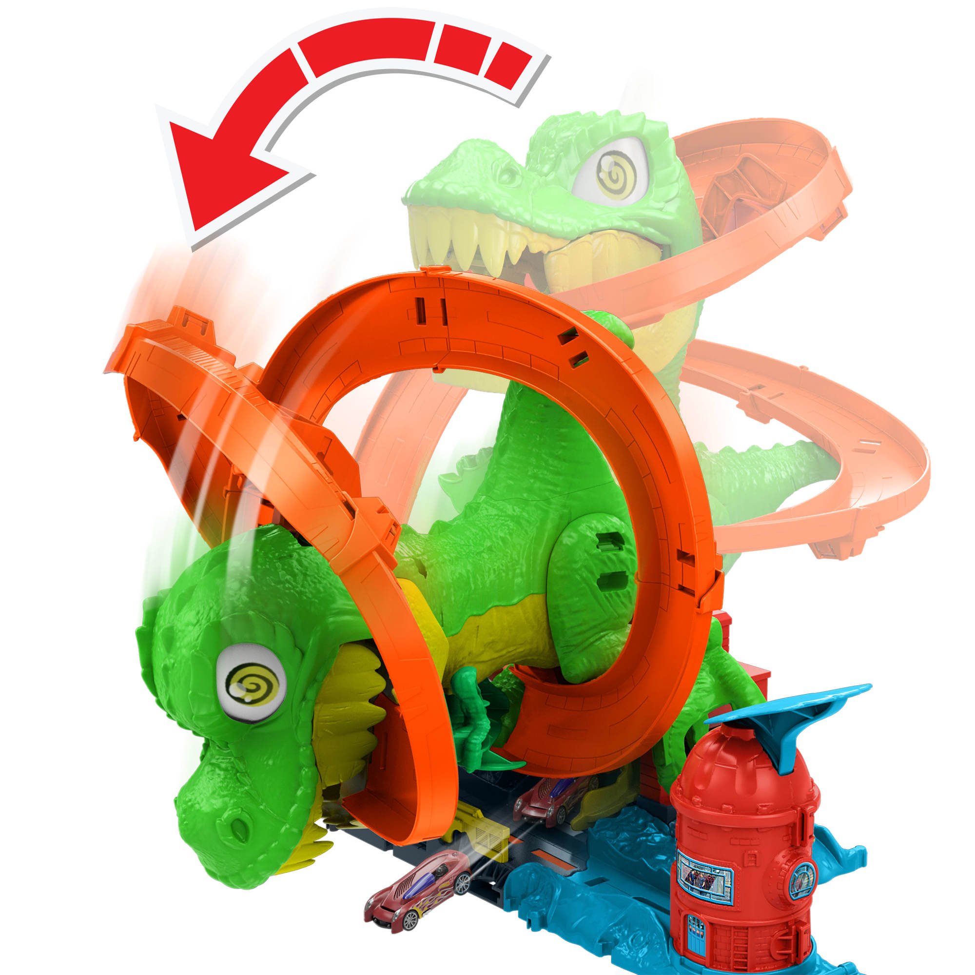 T-Rex Batalla en llamas Hot Wheels 3