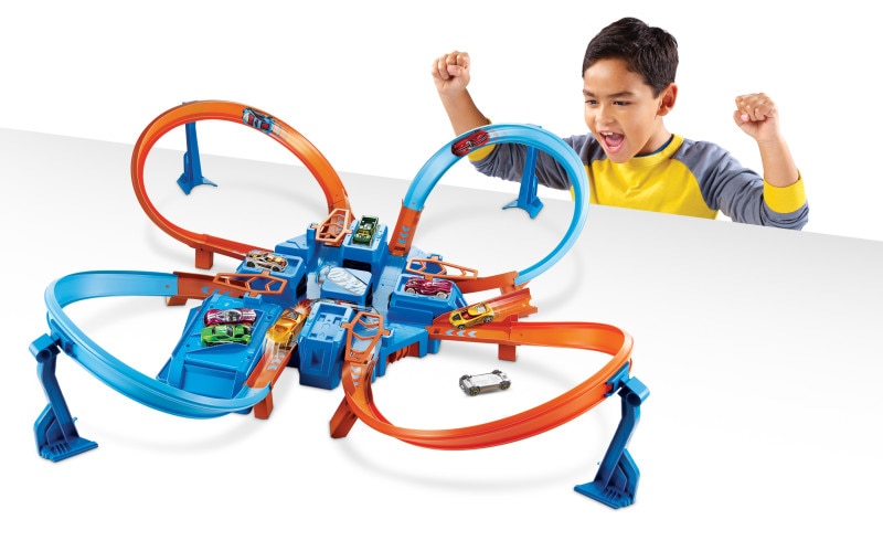 Pista para vehículos de juguete Criss Cross Crash Hot Wheels 4