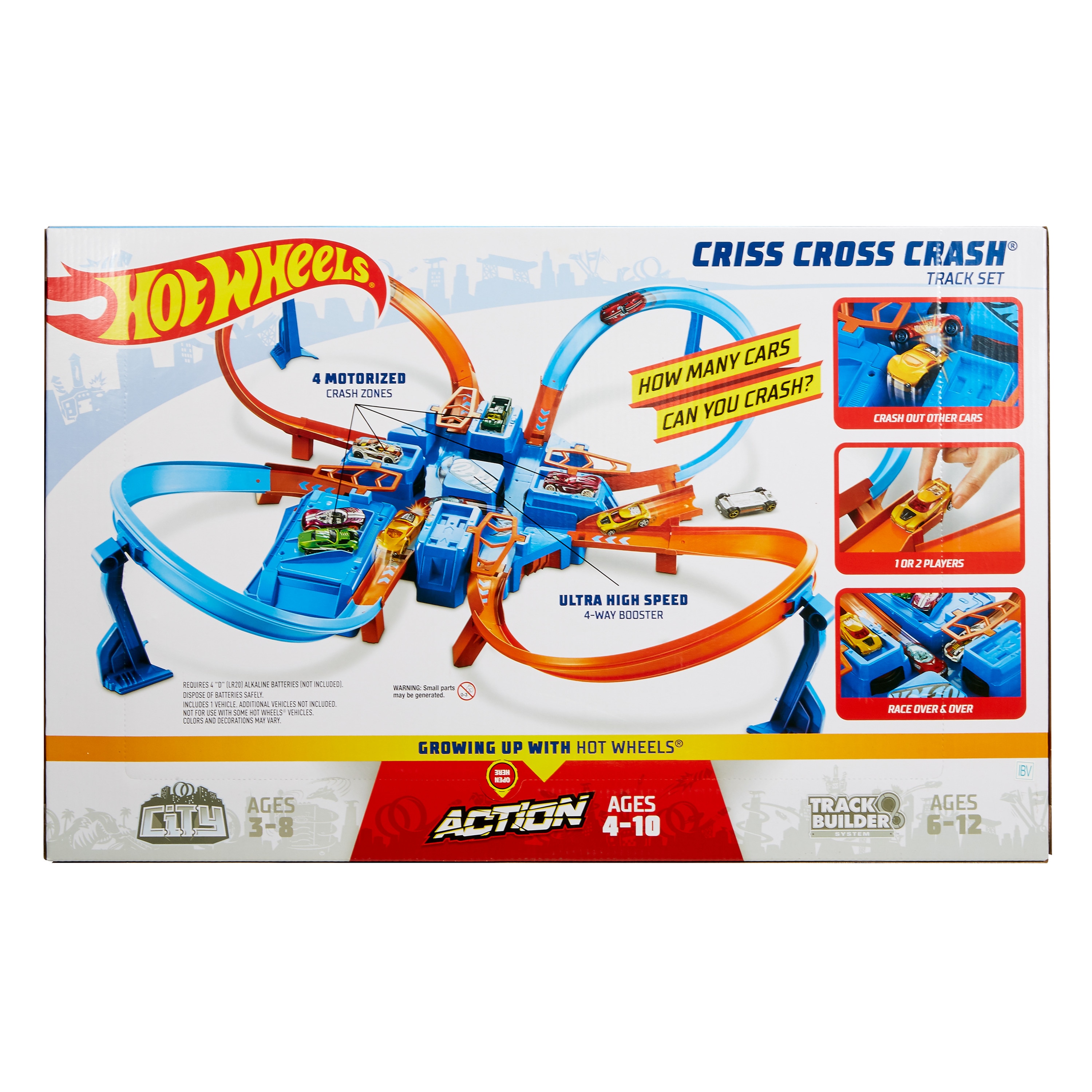 Pista para vehículos de juguete Criss Cross Crash Hot Wheels 7