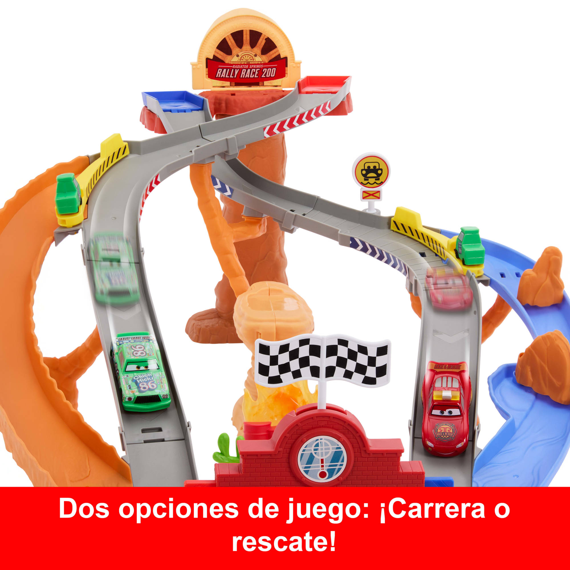 Pista Radiador Springs Carrera y rescate  Disney Pixar Cars 4