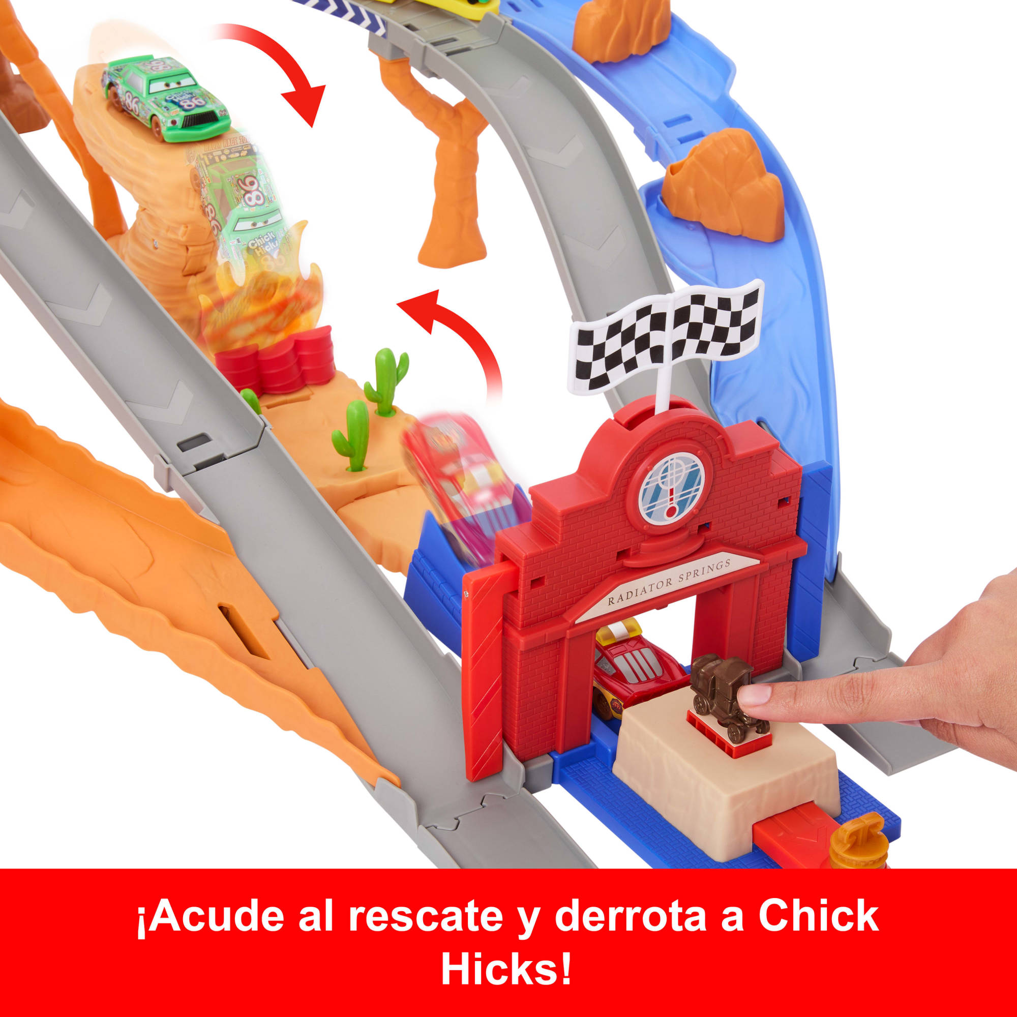 Pista Radiador Springs Carrera y rescate  Disney Pixar Cars 6