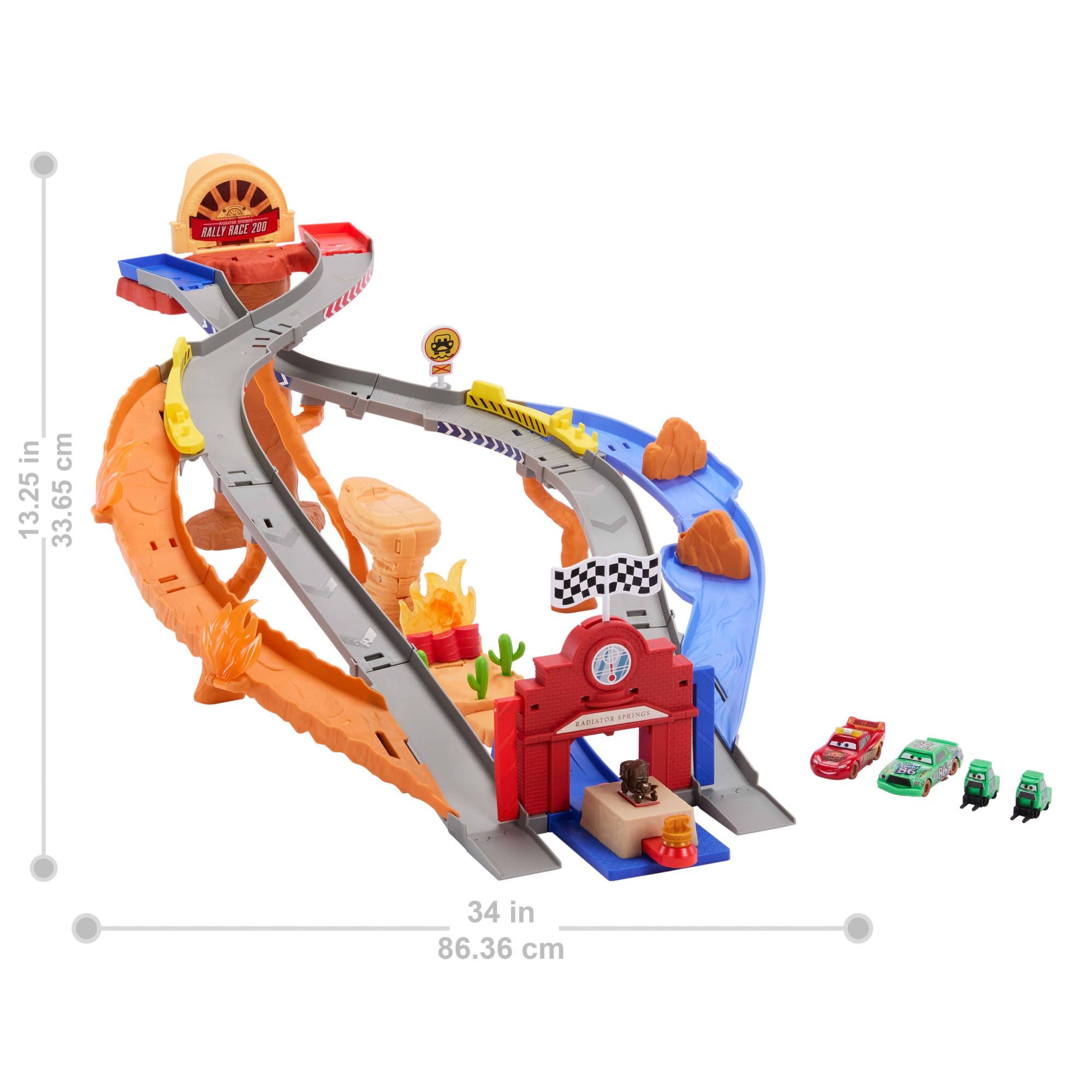 Pista Radiador Springs Carrera y rescate  Disney Pixar Cars 7