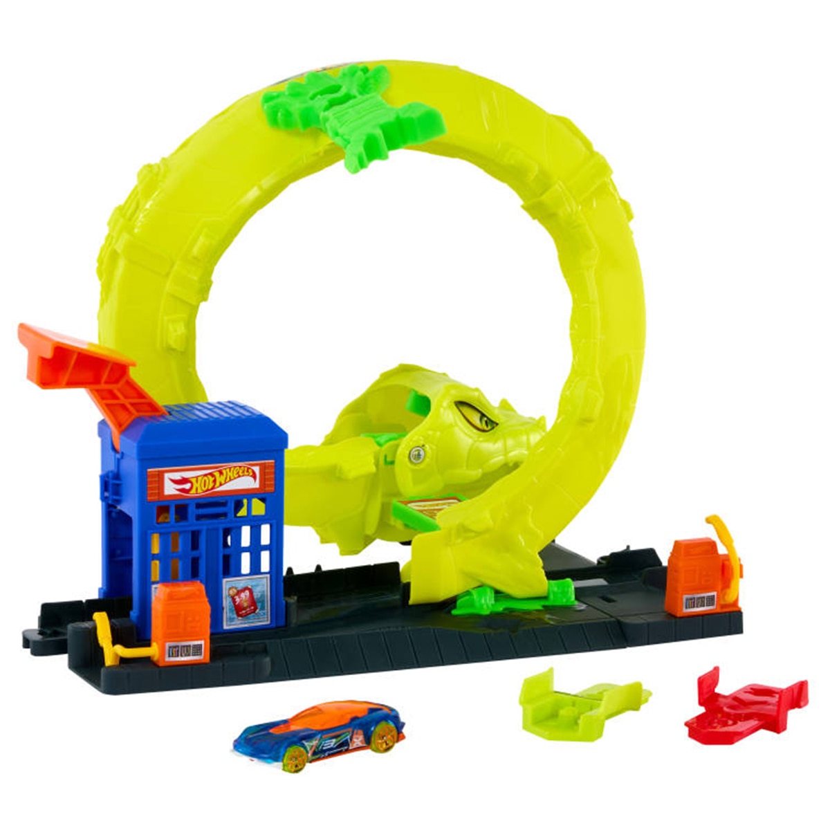 Imagen 0 de Conjunto de pista de gasolinera con serpiente Hot Wheels Mattel