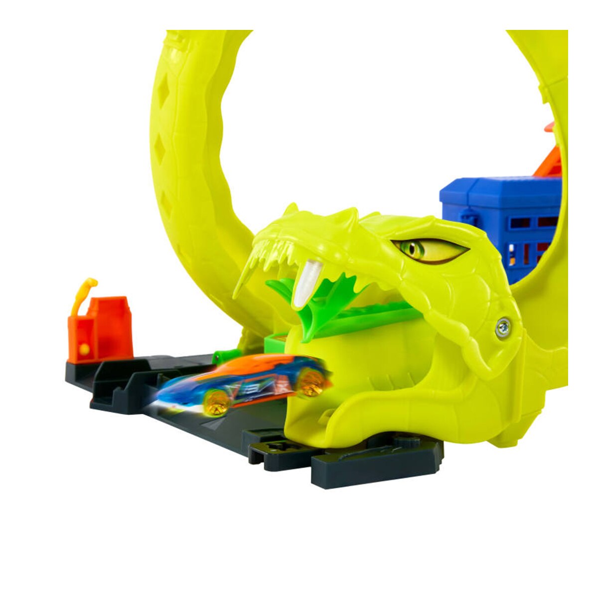Conjunto de pista de gasolinera con serpiente Hot Wheels Mattel 5