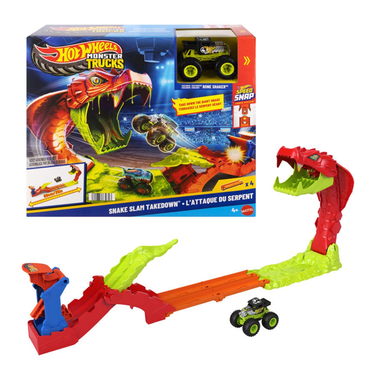 Imagen 0 de Pista para coches de juguete Golpe de serpiente Hot Wheels Mattel modelos surtidos