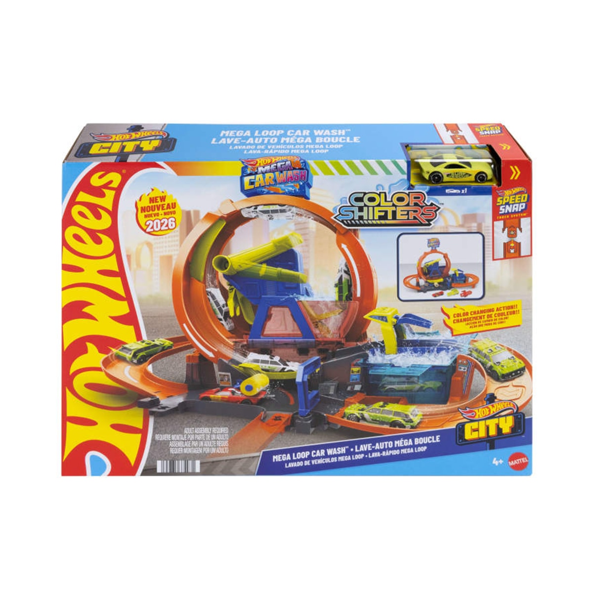 Imagen 0 de Pista de Coches con Looping de 26,7 cm Hot Wheels City Megalavado Mattel