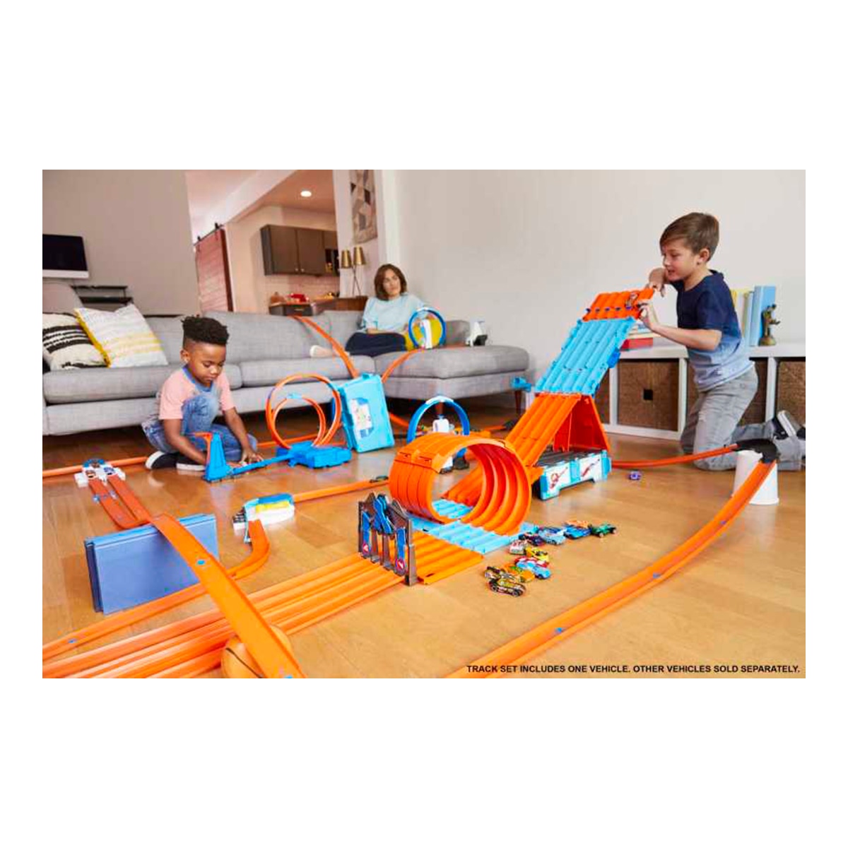 Pista de Coches de Juguete Configurable Caja de Carreras Con Tres Acrobacias Hot Wheels Mattel 2