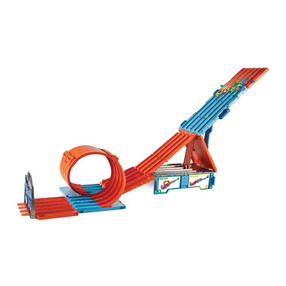 Pista de Coches de Juguete Configurable Caja de Carreras Con Tres Acrobacias Hot Wheels Mattel 4