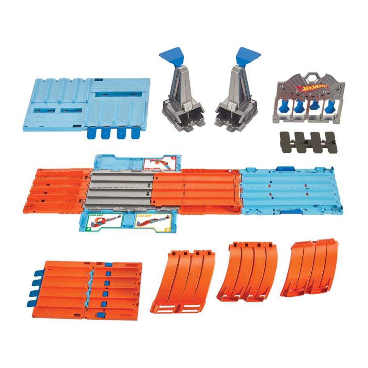 Pista de Coches de Juguete Configurable Caja de Carreras Con Tres Acrobacias Hot Wheels Mattel 5