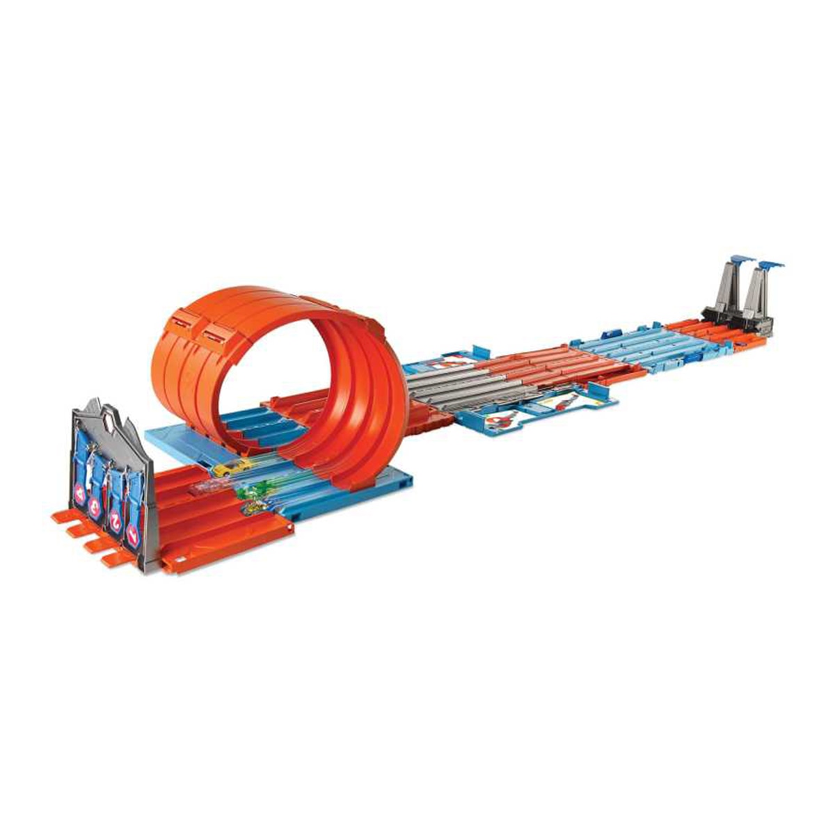 Pista de Coches de Juguete Configurable Caja de Carreras Con Tres Acrobacias Hot Wheels Mattel 7